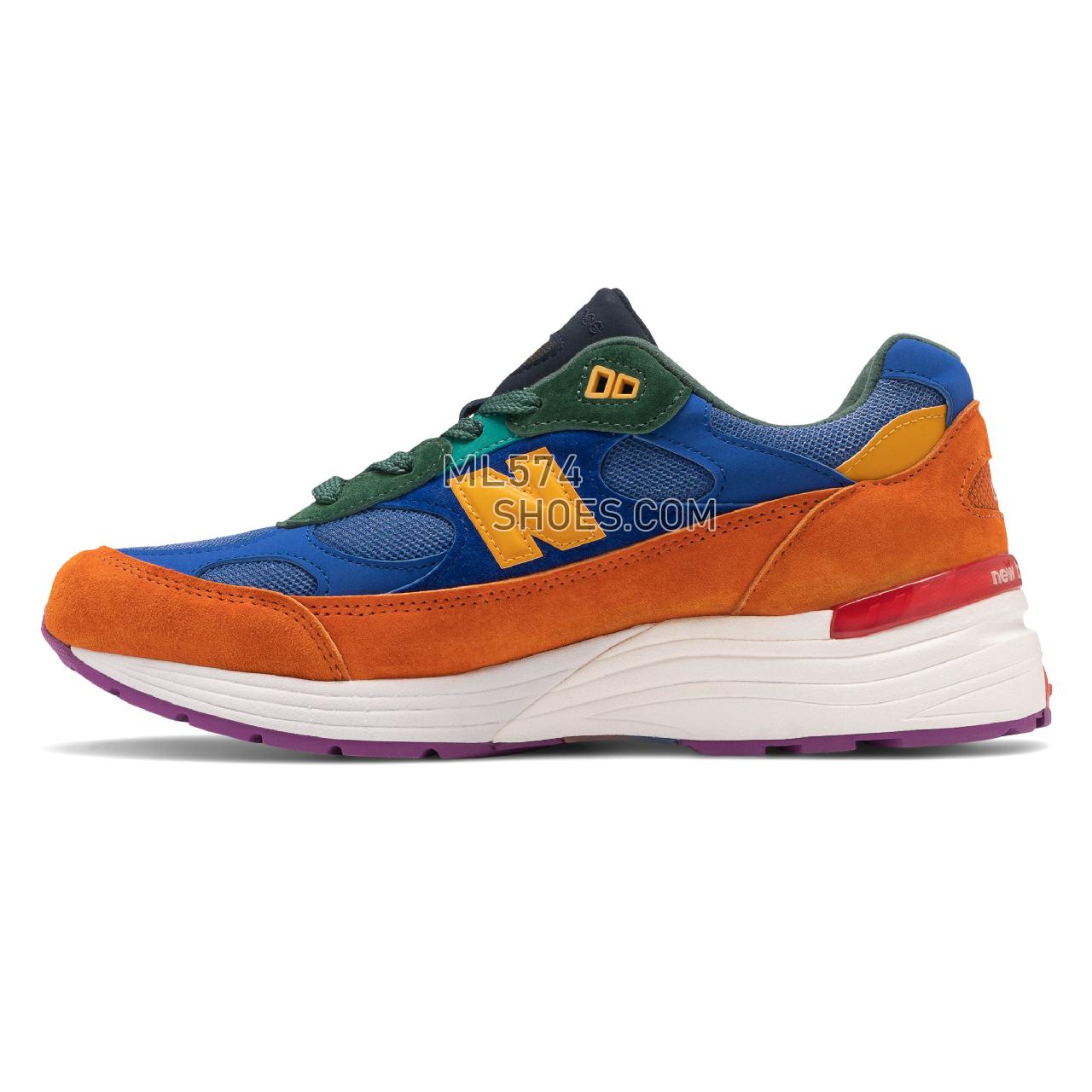 New Balance Made in US 992 - Men's Made in US 992 Classic - Orange with Blue - M992MC