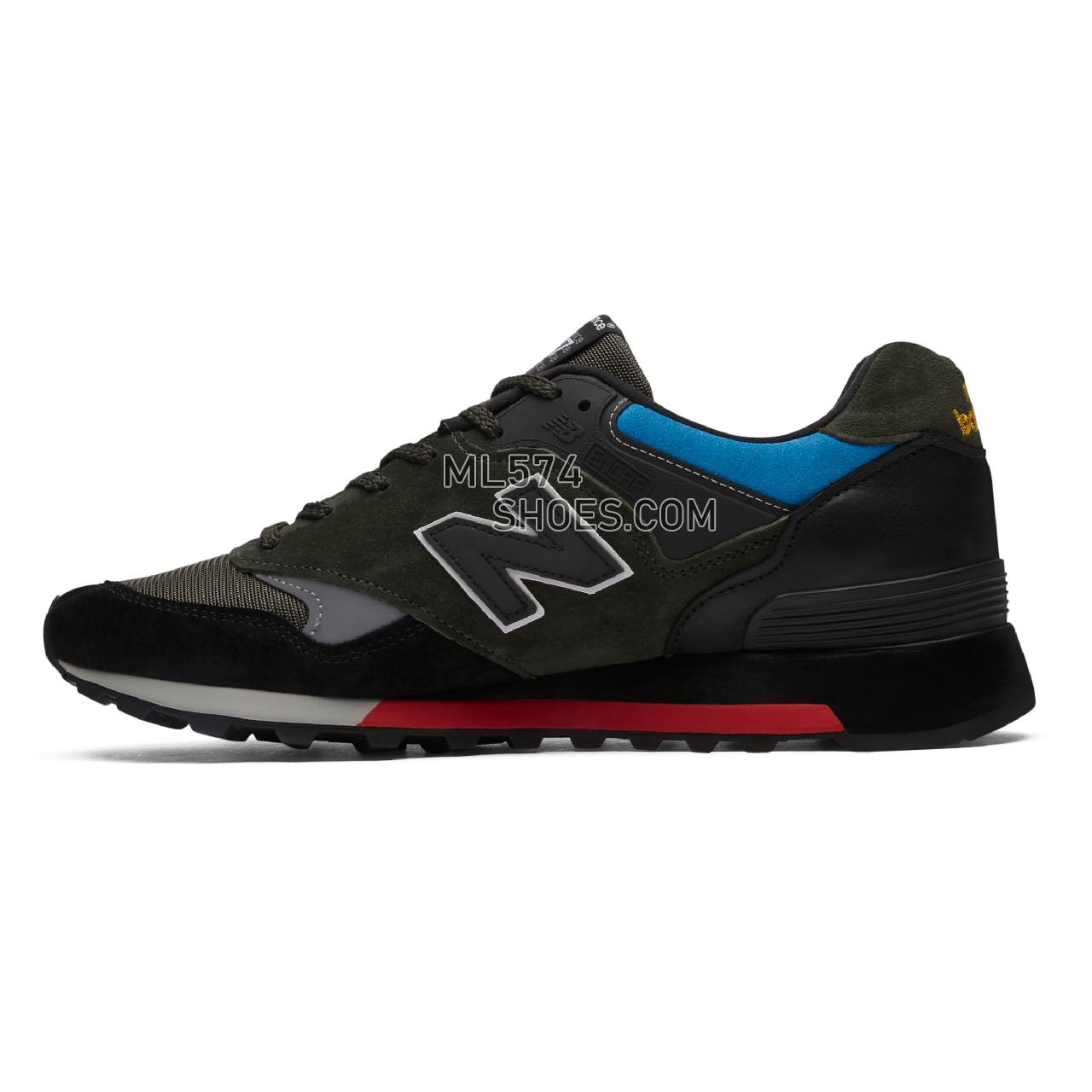 New Balance Made in UK 577 Urban Peak - Men's Made in UK Urban Peak 577 Classic - Black with Dark Olive and Blue - M577UCT