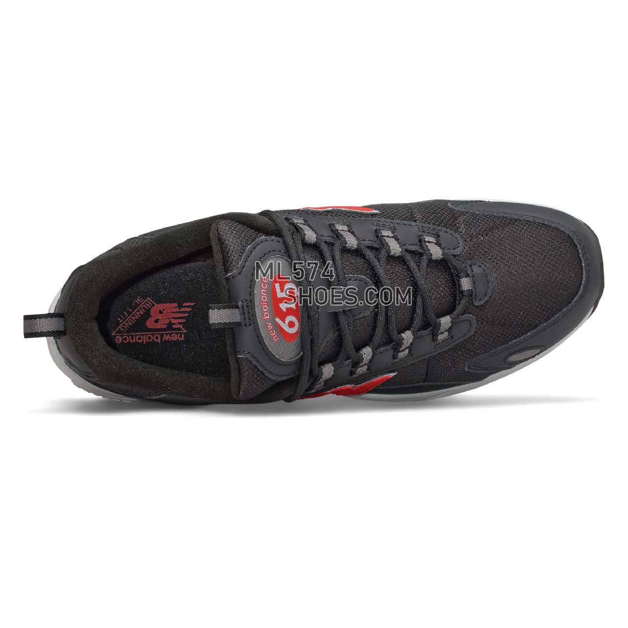 New Balance 615 - Men's 615 Classic - Black with Red - ML615DB
