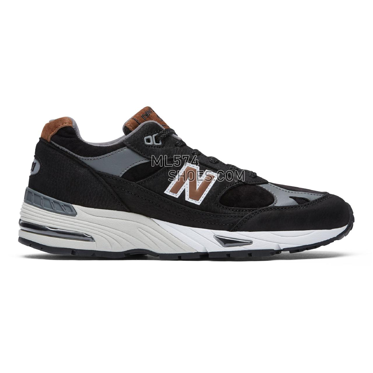 New Balance Made in UK 991 - Men's Made in UK 991 ML991V1-27419-M - Black with Brown - M991KT