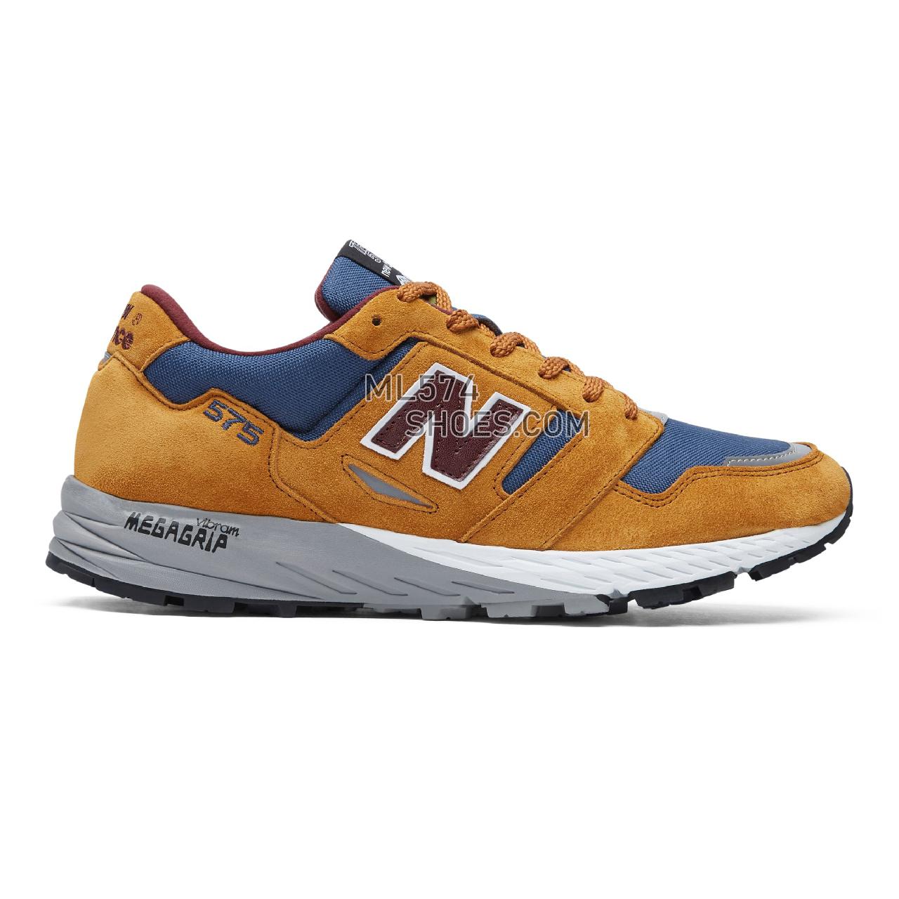 New Balance Made in UK 575 - Men's Made in UK 575 MTL575V1-27416-M - Golden Blaze with Chambray and Burgundy - MTL575TB
