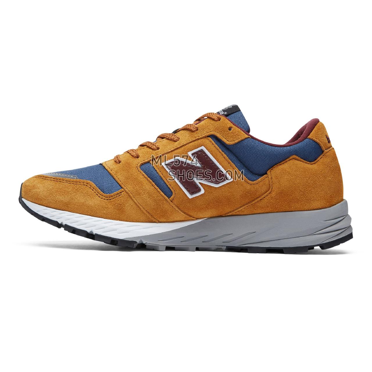 New Balance Made in UK 575 - Men's Made in UK 575 MTL575V1-27416-M - Golden Blaze with Chambray and Burgundy - MTL575TB