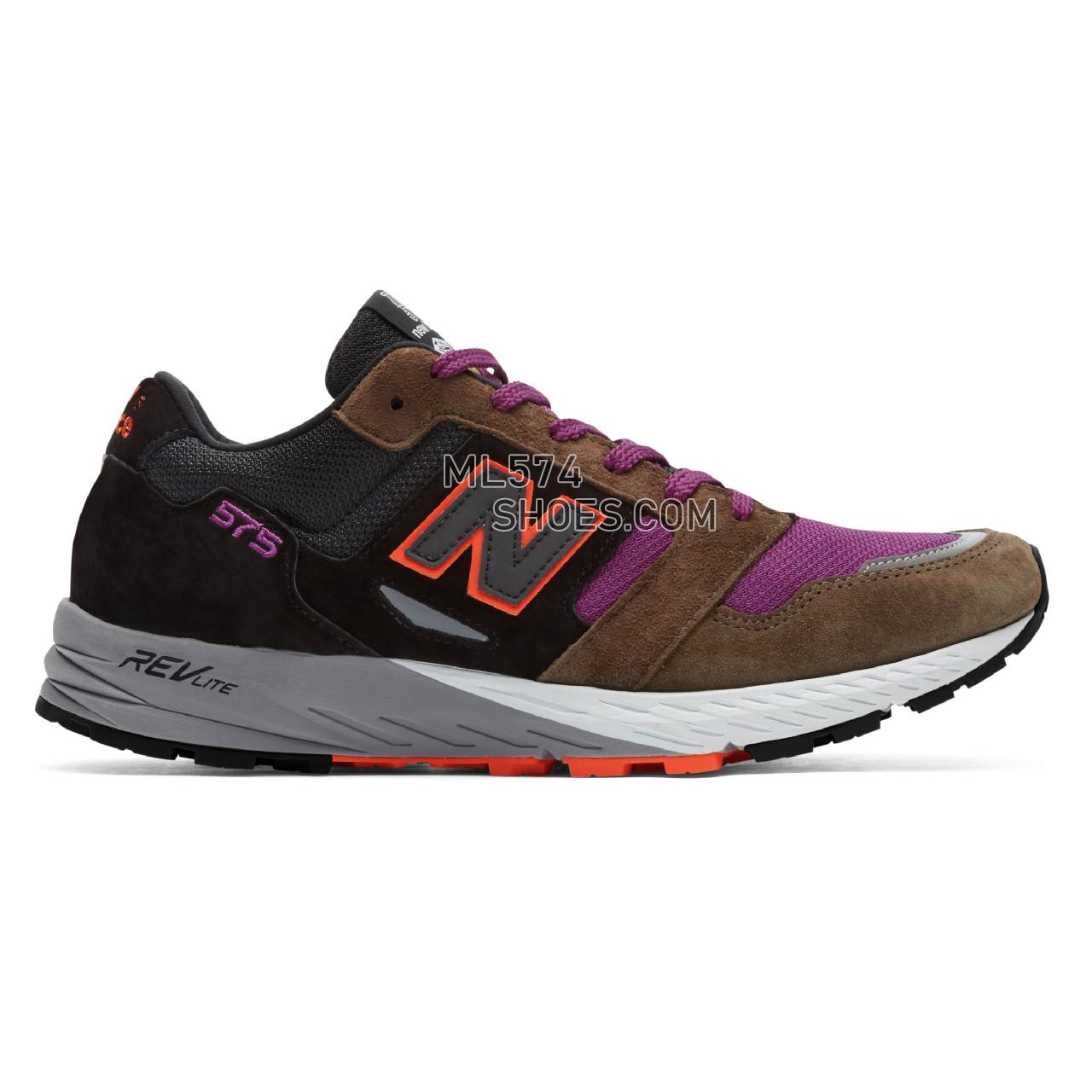 New Balance Made in UK 575 - Men's Made in UK 575 MTL575V1-26191-M - Black with Khaki and Pink - MTL575KP