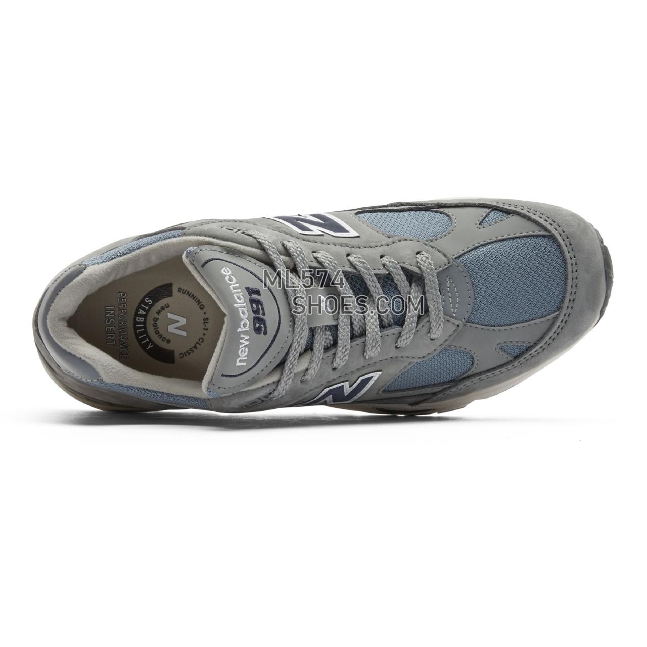 New Balance Made in UK 991 - Men's Made in UK 991 Classic - Grey with Navy - M991NGN