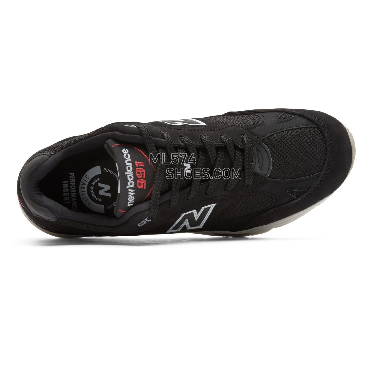 New Balance Made in UK 991 - Men's Made in UK 991 Classic - Black with Red and Grey - M991NKR