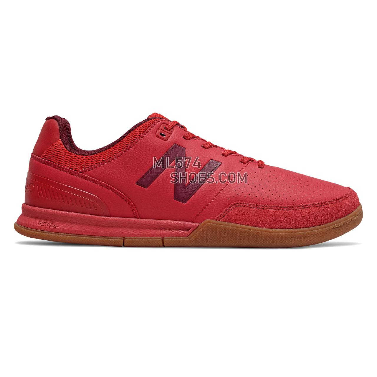 New Balance Audazo v4 Command IN - Men's Audazo v4 Command IN Football - Team Red with Garnet - MSAMITG4