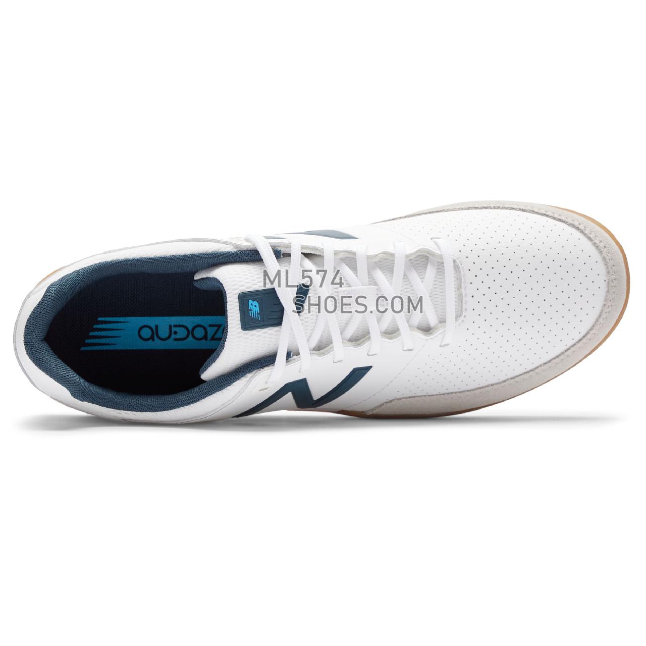 New Balance Audazo v4 Command IN - Men's Audazo v4 Command IN - White with Navy - MSAMIWN4