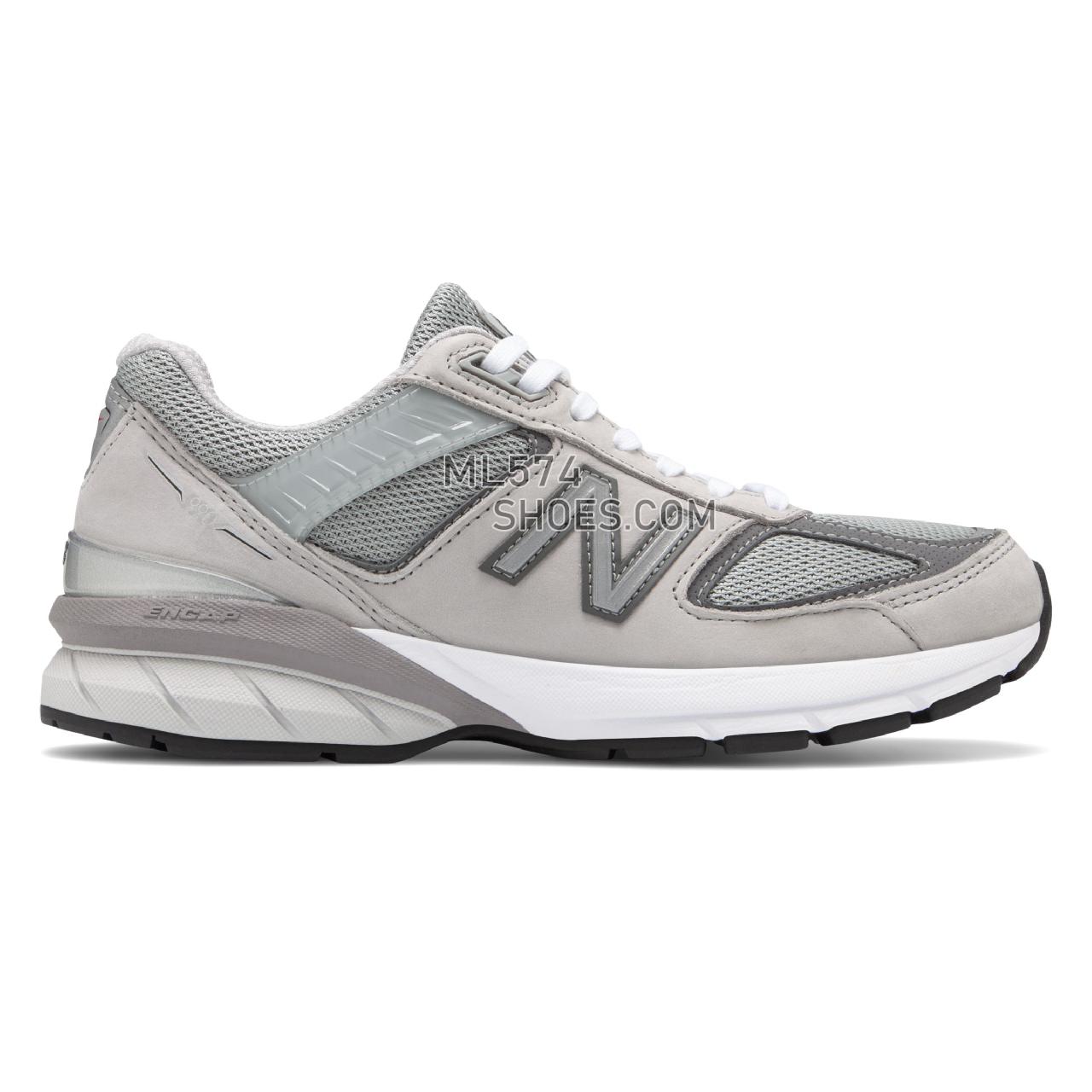New Balance Made in US 990v5 with Nubuck - Men's Made in US 990v5 with Nubuck - Grey with Castlerock - W990IG5