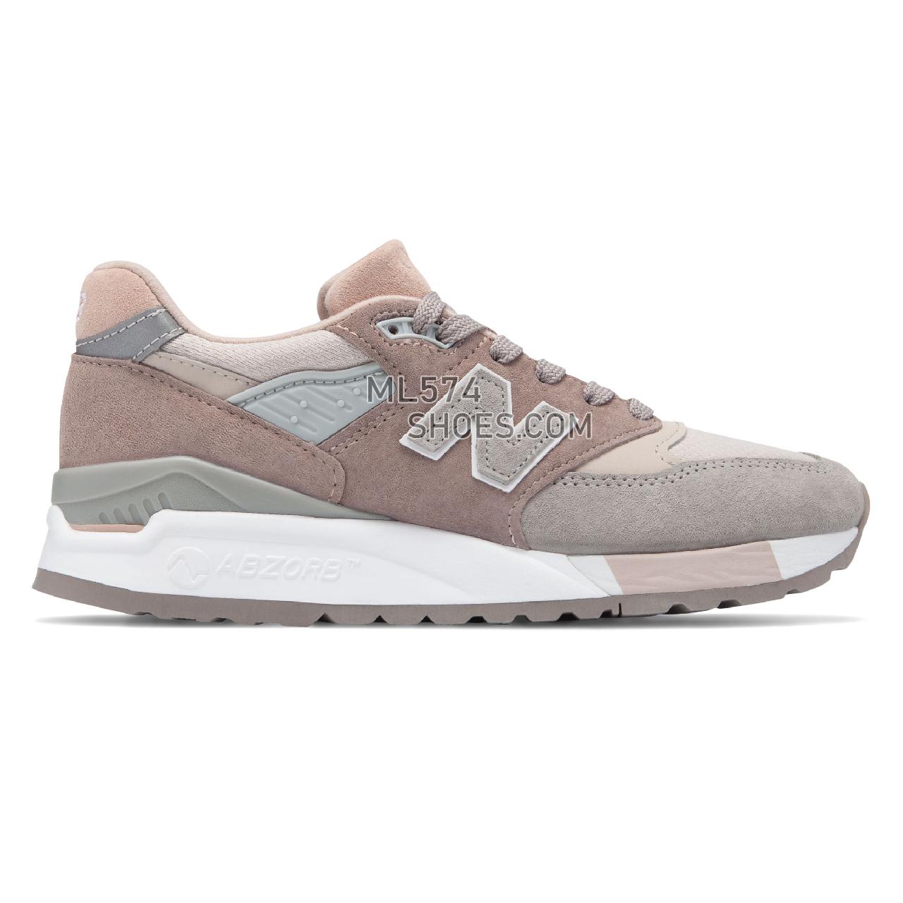 New Balance Made in US 998 - Men's 998 Made in US Classic W998-PM - Grey with White - W998AWA