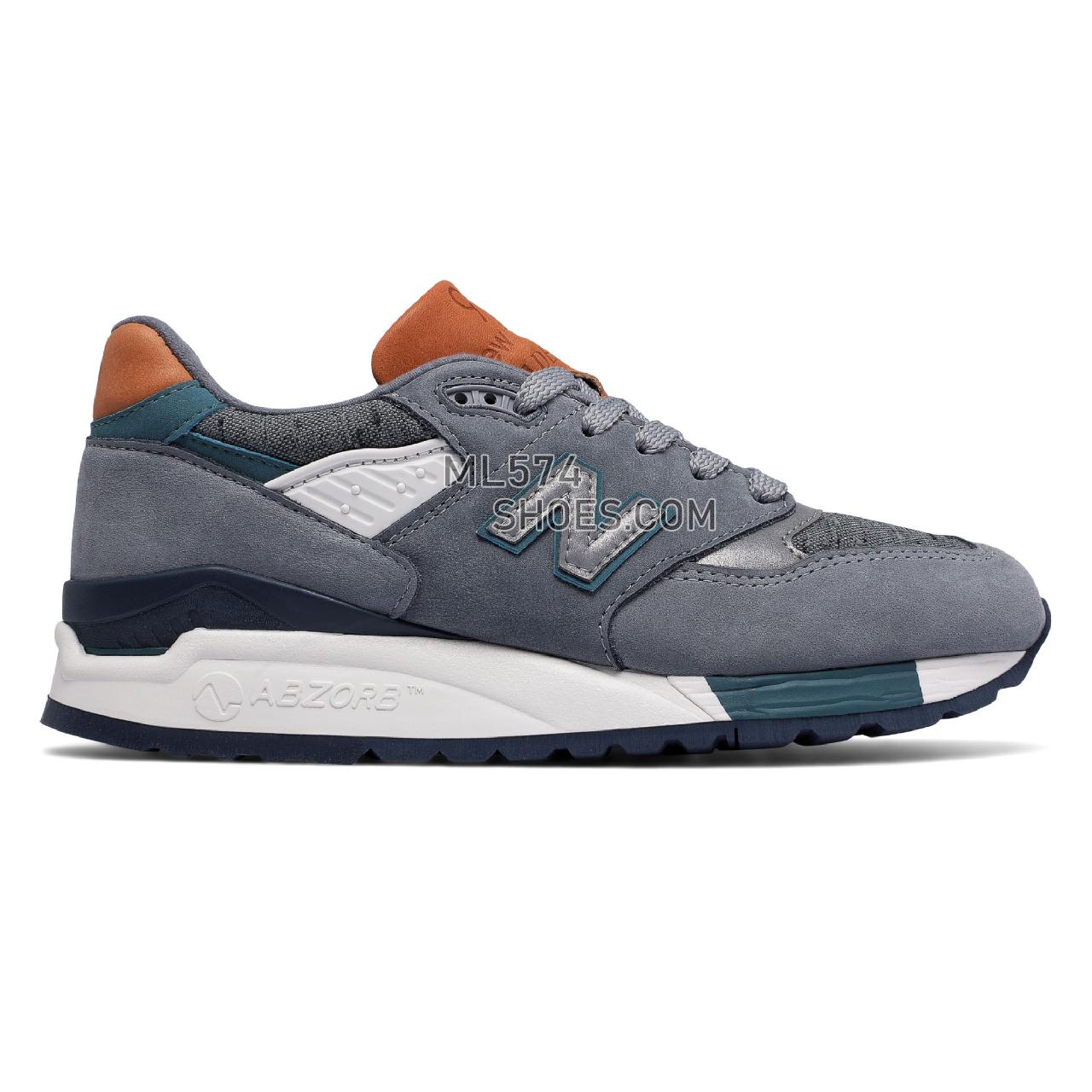 New Balance Made in US 998 - Men's 998 Made In USA - Classic - Steel with Typhoon - W998DTV