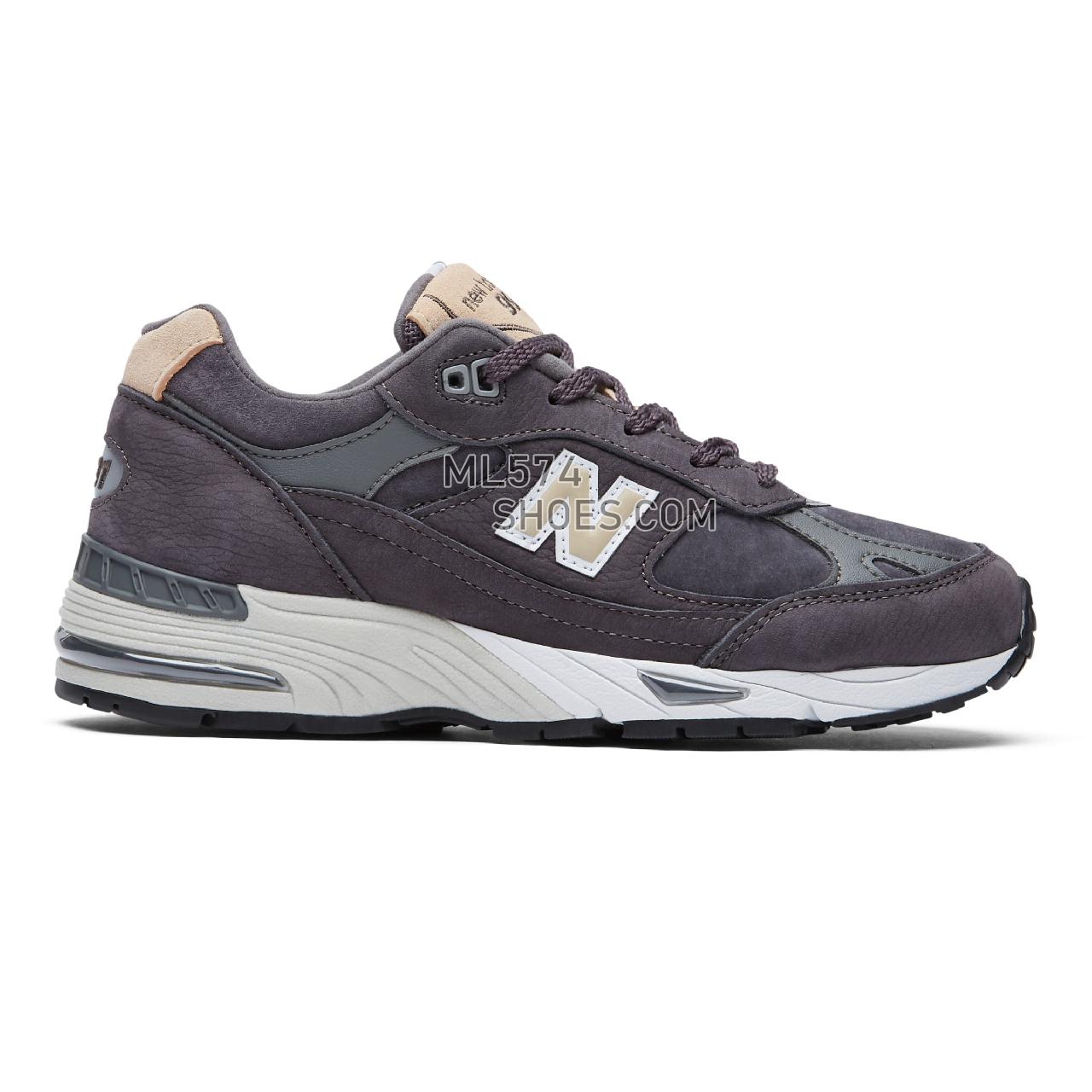 New Balance Made in UK 991 - Men's Made in UK 991 WL991V1-27420-W - Dark Grey with Sand and White - W991DGS