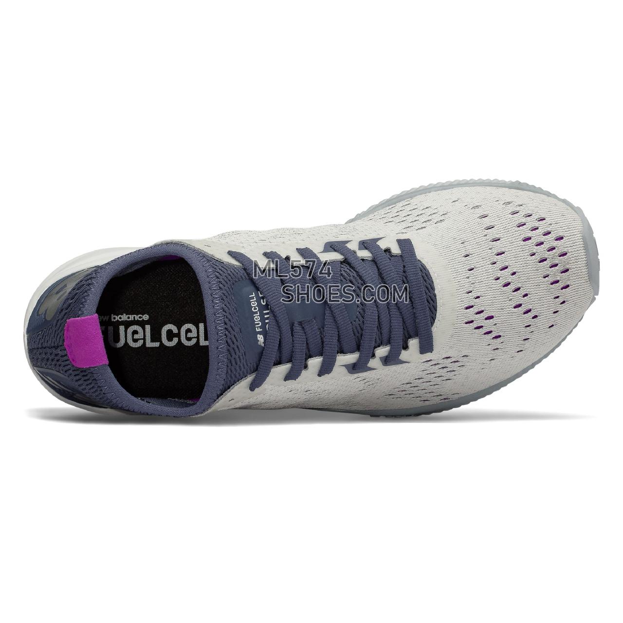 New Balance FuelCell Impulse - Women's FuelCell Impulse Running - White with Voltage Violet and Light Cyclone - WFCIMWP