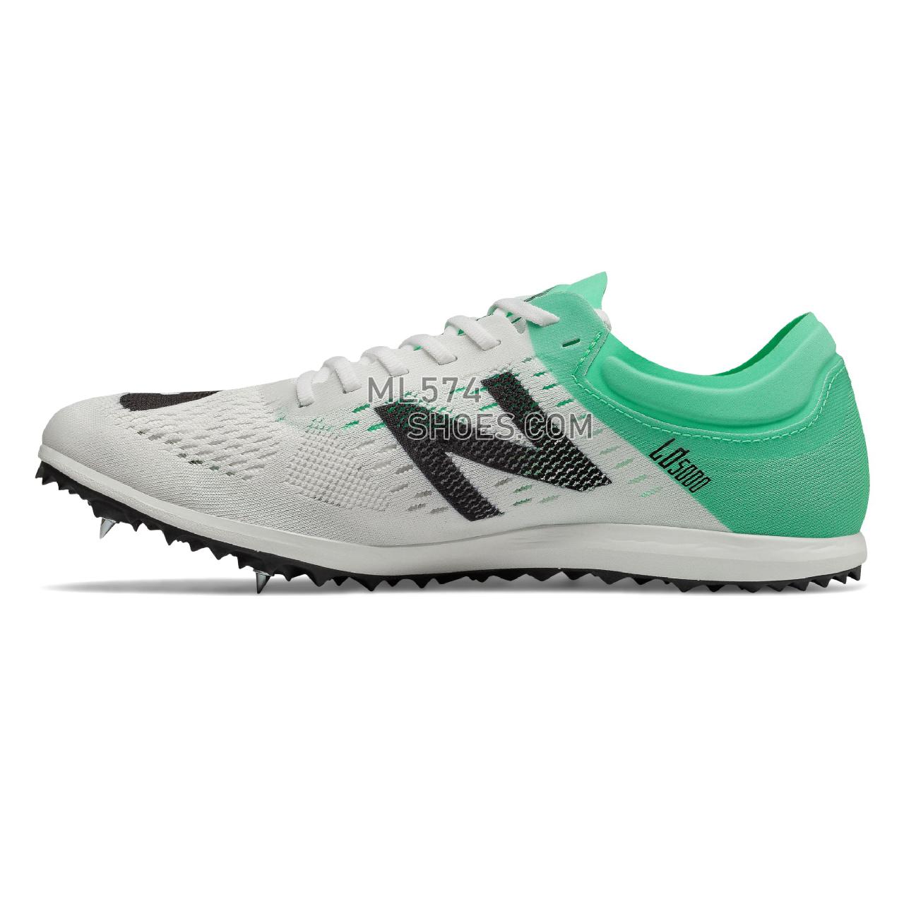 New Balance LD5000v6 Spike - Women's LD5000v6 Spike Running - White with Neon Emerald - WLD5KWG6