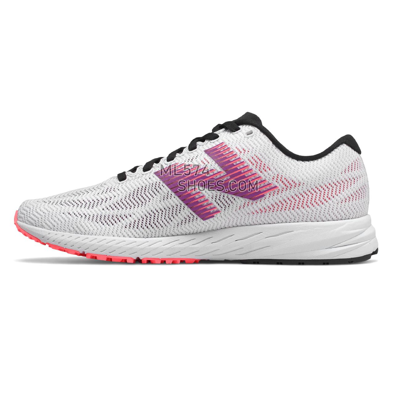 New Balance 1400v6 - Women's 1400v6 Running - White with Voltage Violet and Guava - W1400WB6