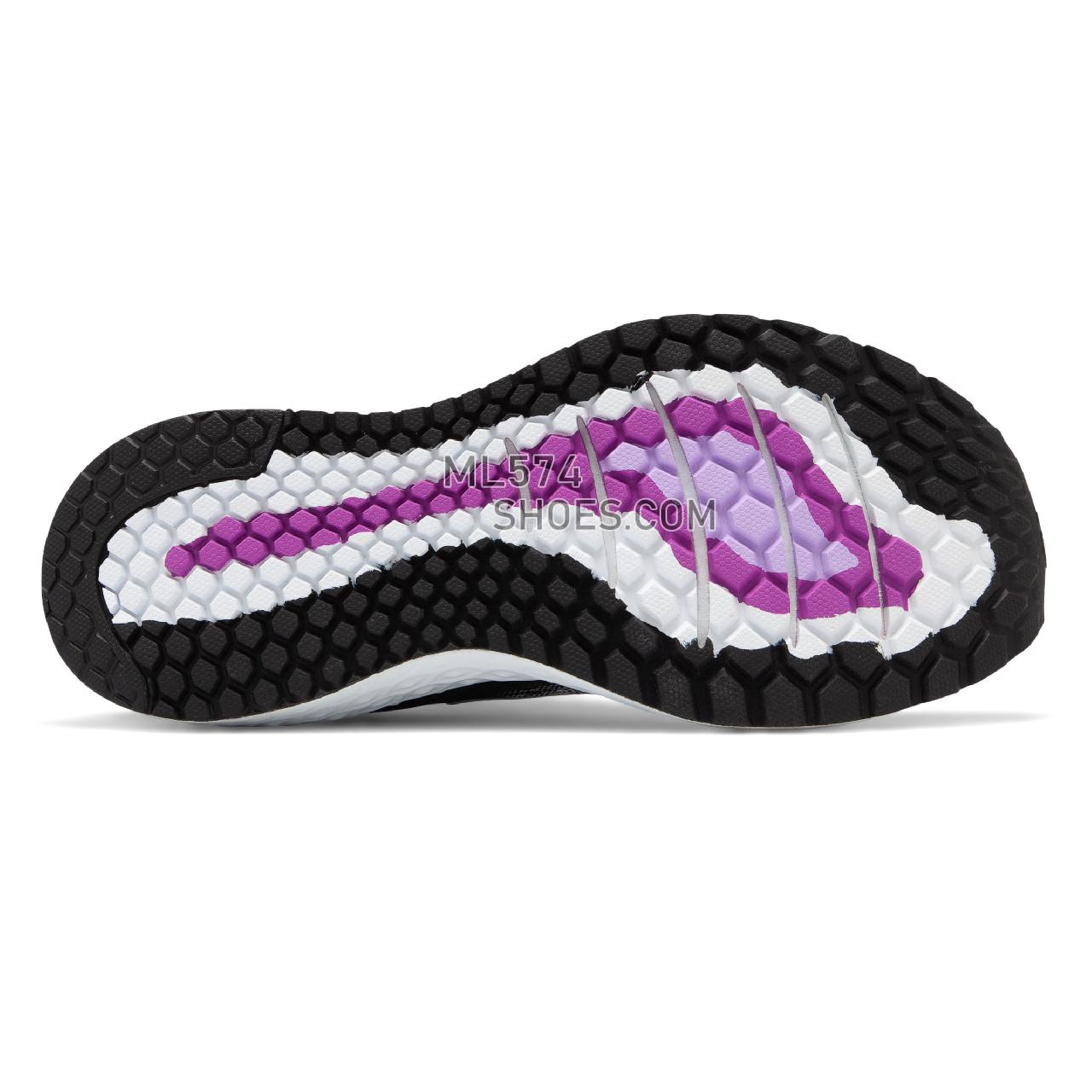 New Balance Fresh Foam 1080v9 - Women's Fresh Foam 1080v9 Running W1080-V9 - White with Black and Voltage Violet - W1080WB9