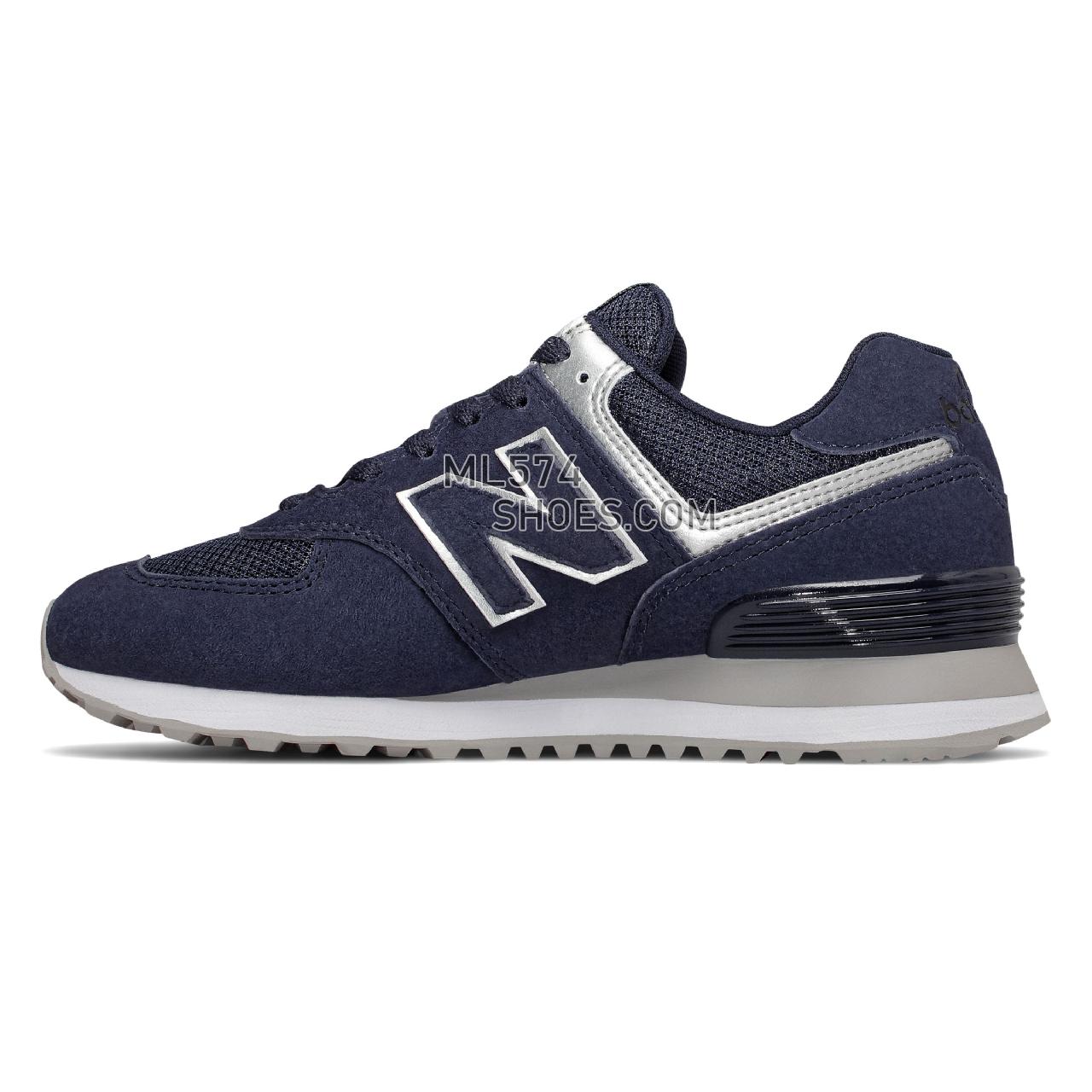 New Balance 574 Super Core - Women's 574 Classic - Pigment with Silver - WL574EY