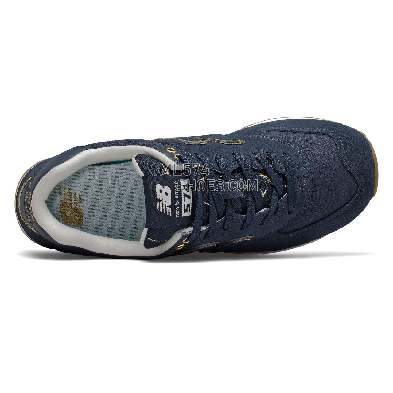 New Balance 574 Wabi Sabi - Women's 574 Classic - Natural Indigo with Gold - WL574SOC