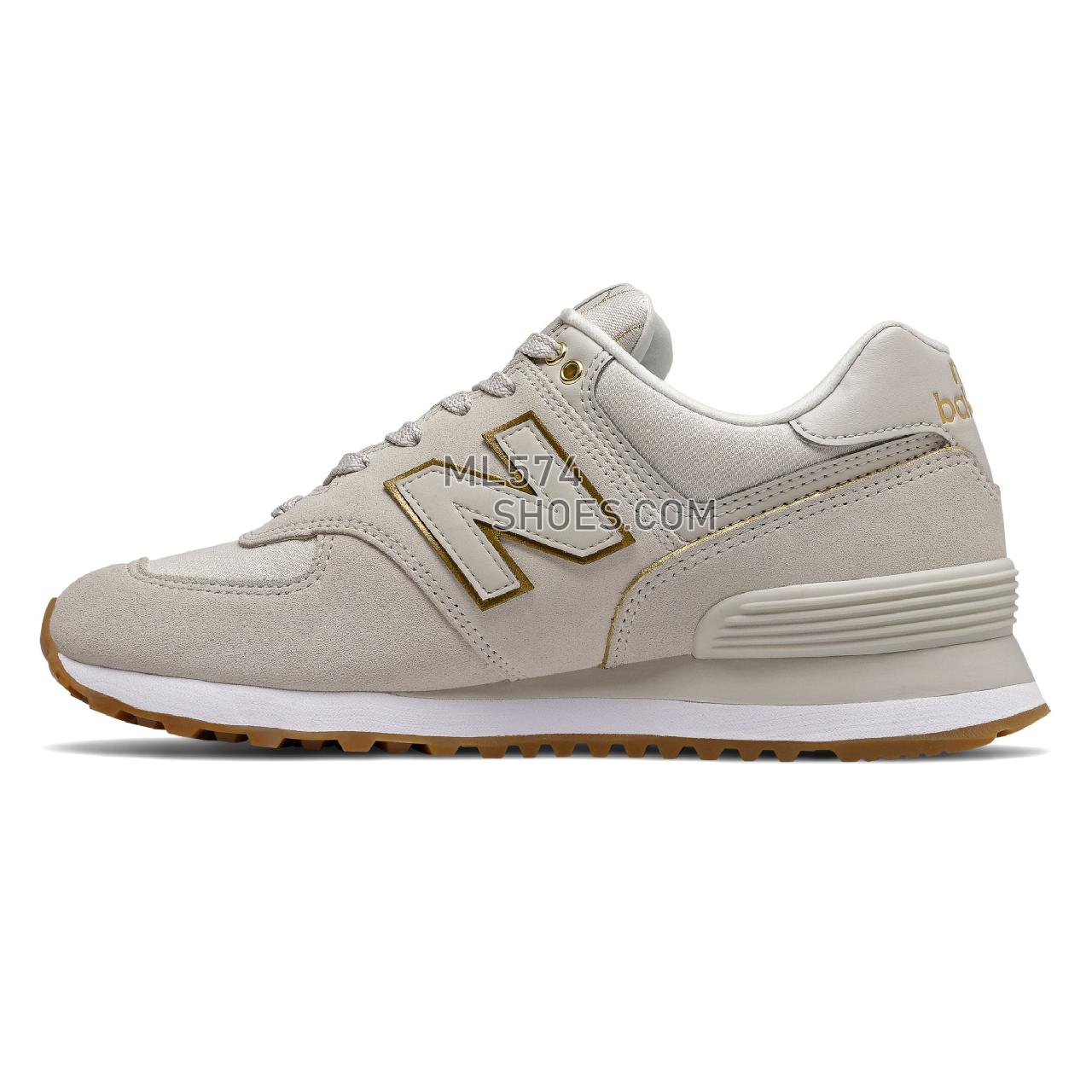 New Balance 574 Wabi Sabi - Women's 574 Classic - Moonbeam with Gold - WL574SOA