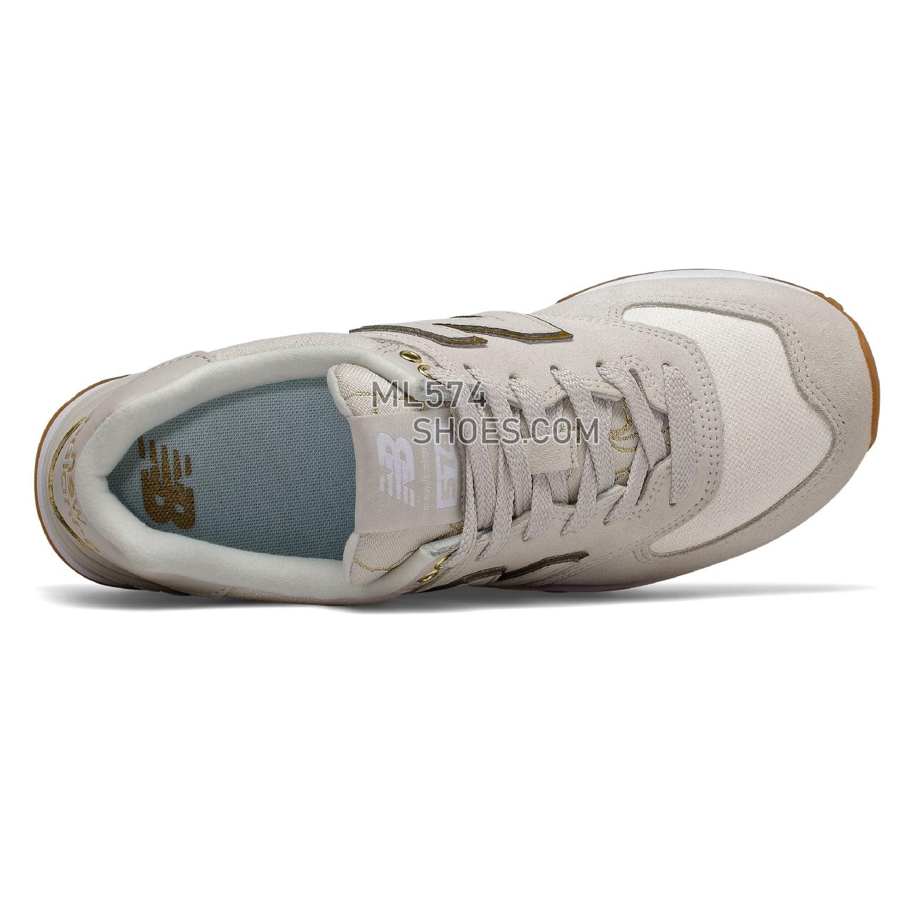 New Balance 574 Wabi Sabi - Women's 574 Classic - Moonbeam with Gold - WL574SOA