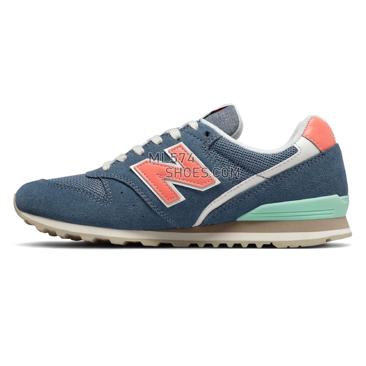 New Balance 996 - Women's 996 Classic - Stone Blue with Natural Peach - WL996COM