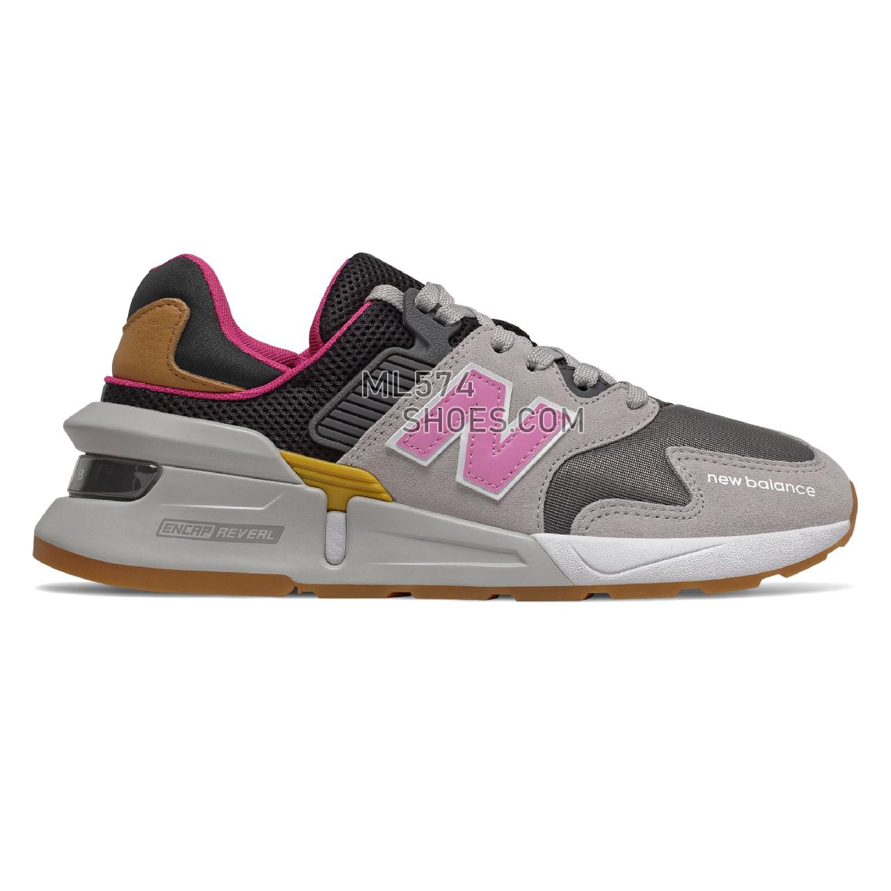 New Balance 997 Sport - Women's 997 Sport Classic - Light Aluminum with Candy Pink - WS997JGB