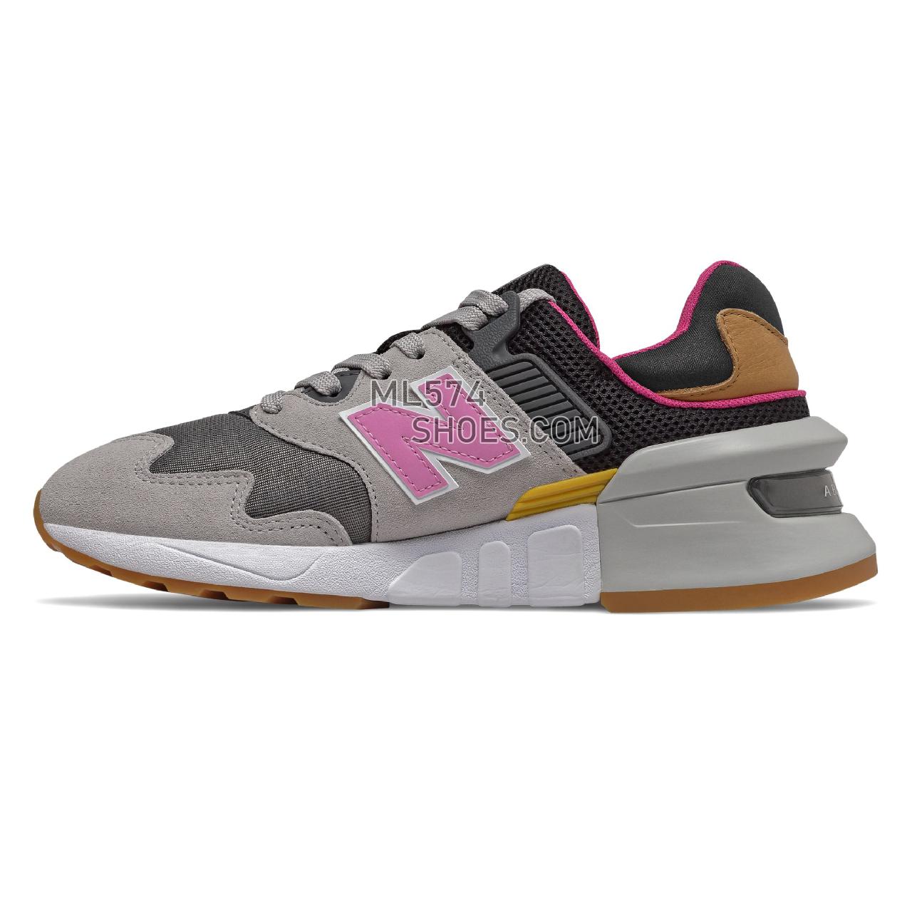 New Balance 997 Sport - Women's 997 Sport Classic - Light Aluminum with Candy Pink - WS997JGB