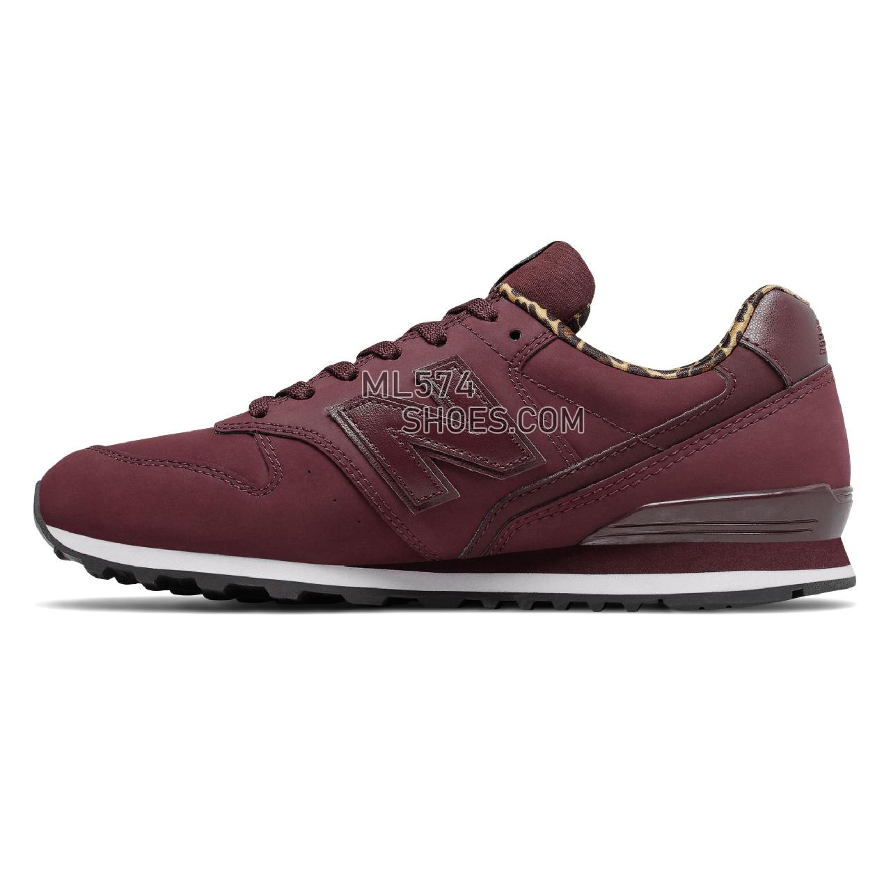 New Balance 996 - Women's 996 Classic WL996V2-27584-W - NB Burgundy with Classic Gold - WL996CM