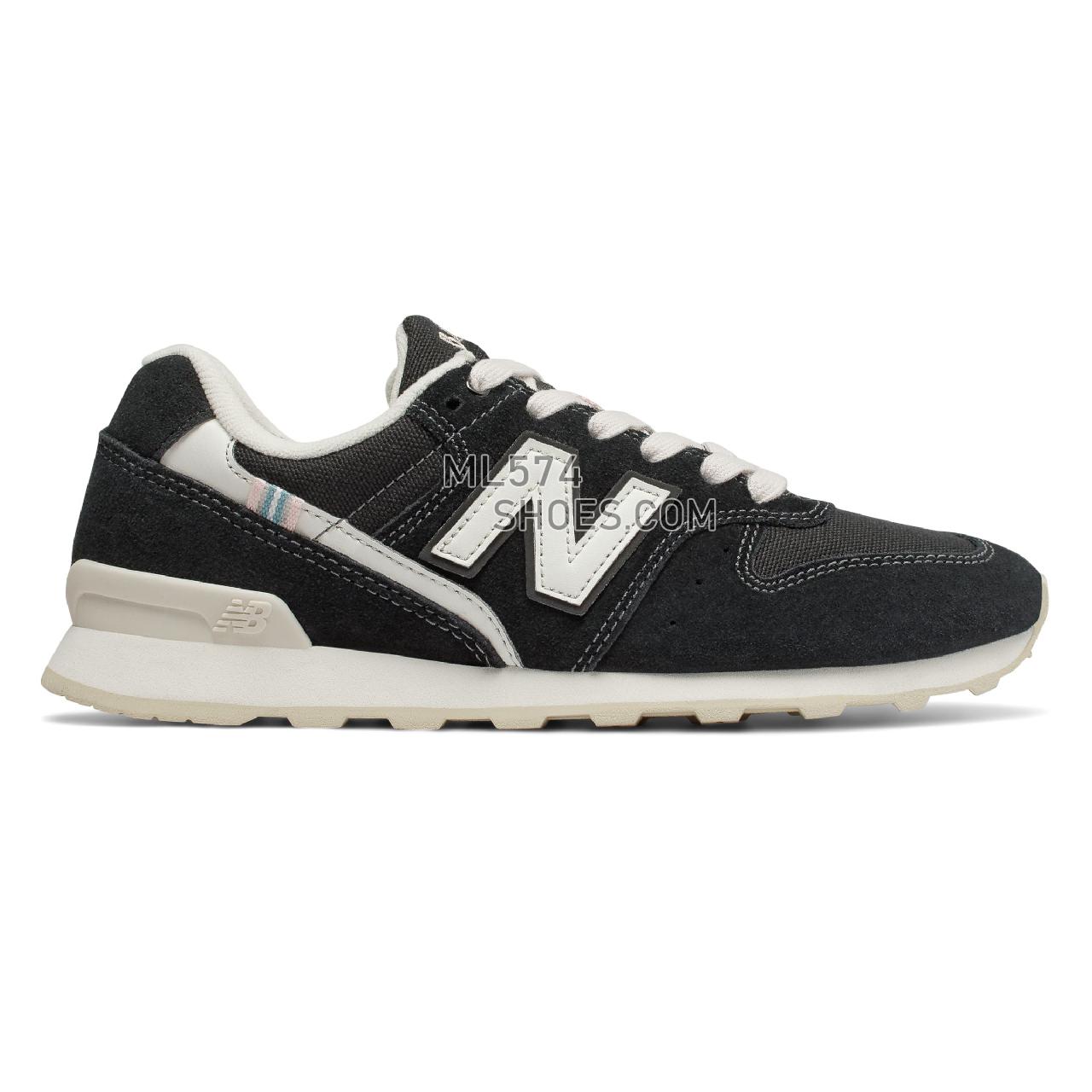 New Balance Suede 996 - Women's Suede 996 Running - Black with Sea Salt - WR996YB