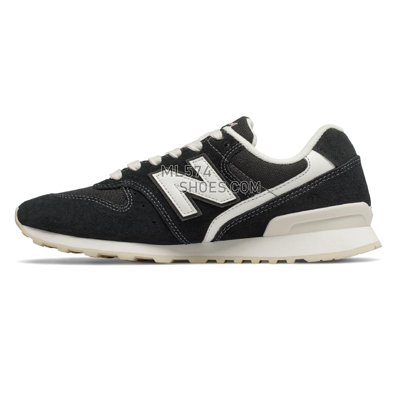 New Balance Suede 996 - Women's Suede 996 Running - Black with Sea Salt - WR996YB