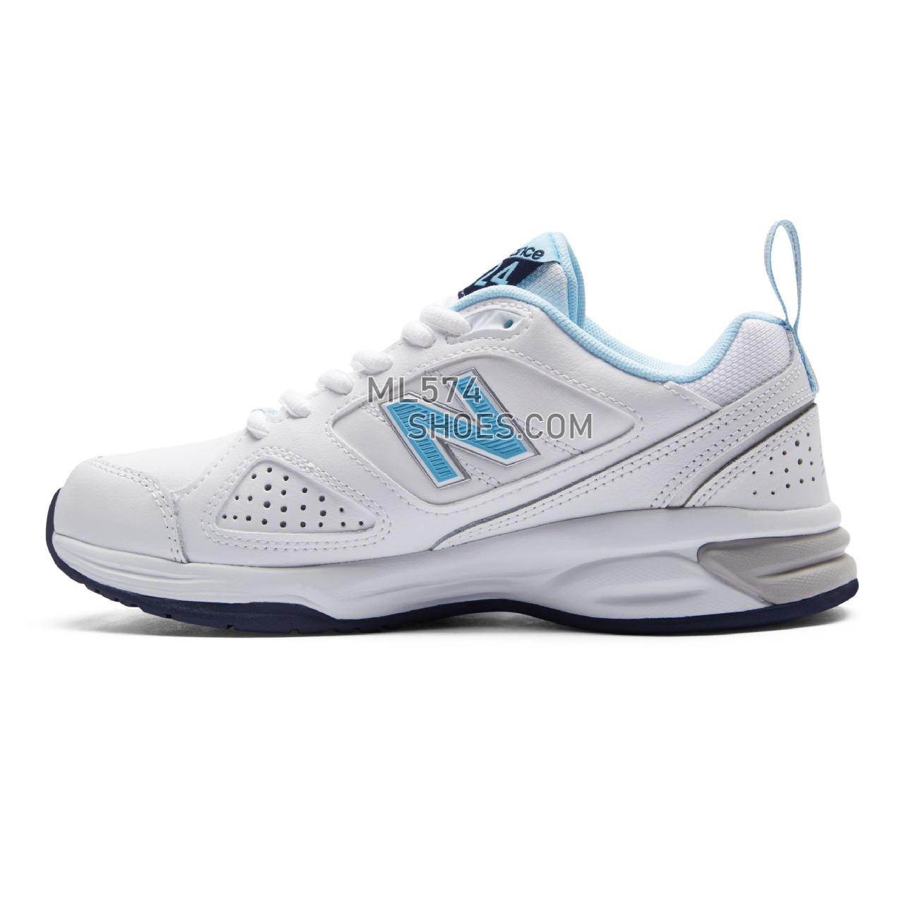 New Balance 624v4 - Women's 624v4 - White with Blue - WX624WB4