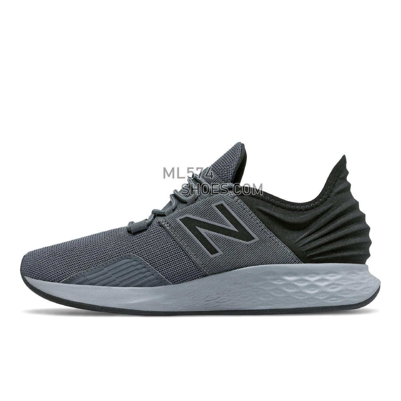 New Balance Fresh Foam Roav - Men's Neutral Running - Lead with Black and Cobalt - MROAVCG