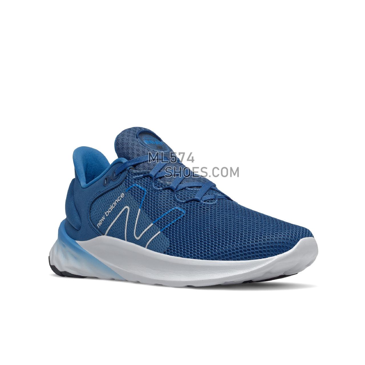 New Balance Fresh Foam Roav v2 - Men's Neutral Running - Oxygen Blue with White and Helium - MROAVSB2