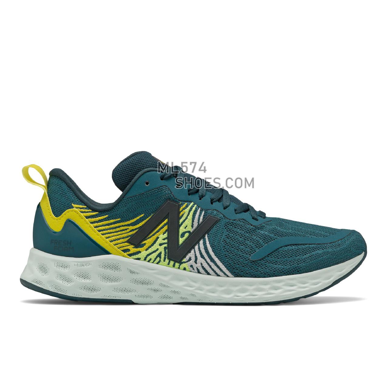 New Balance Fresh Foam Tempo - Men's Neutral Running - Mountain Teal with Sulphur Yellow - MTMPOGB