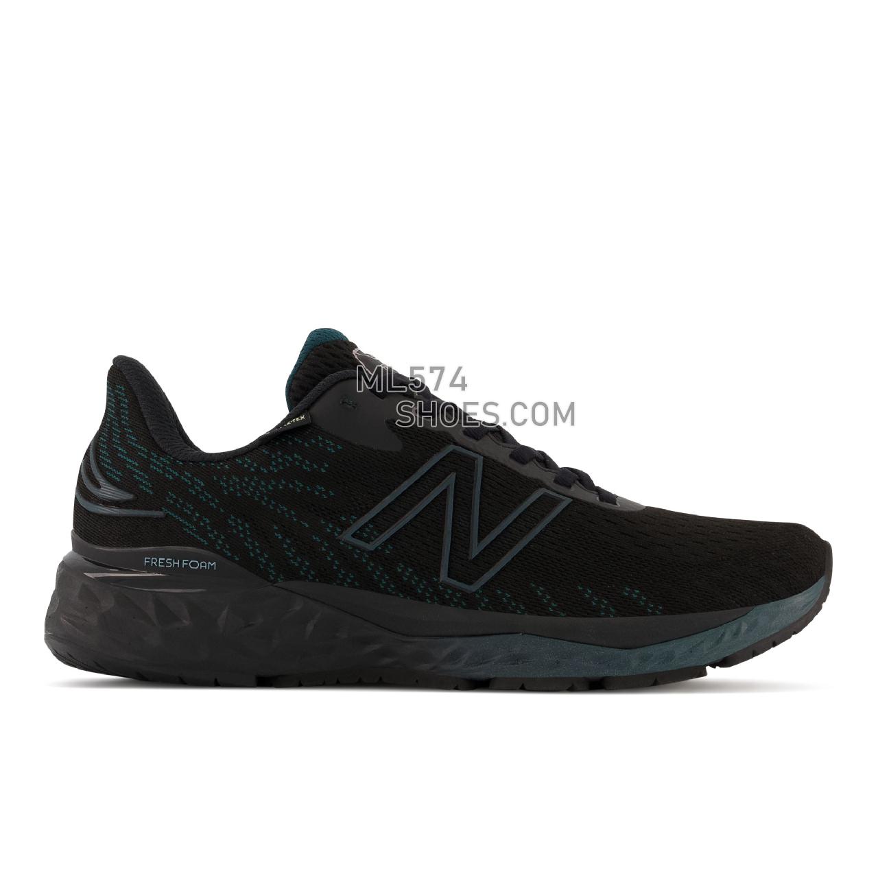 New Balance Fresh Foam 880v11 GTX - Men's Neutral Running - Black with Mountain Teal - M880X11