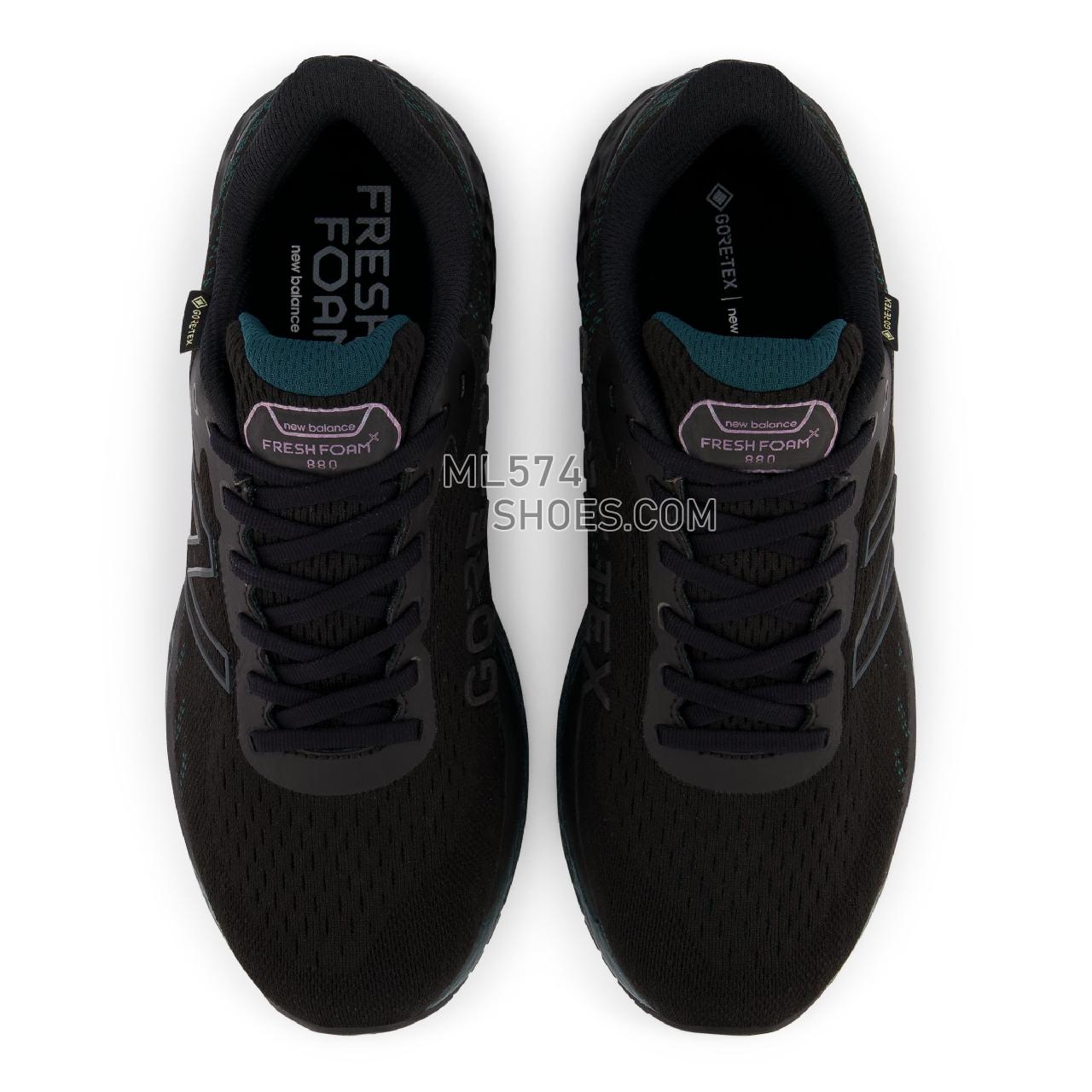 New Balance Fresh Foam 880v11 GTX - Men's Neutral Running - Black with Mountain Teal - M880X11