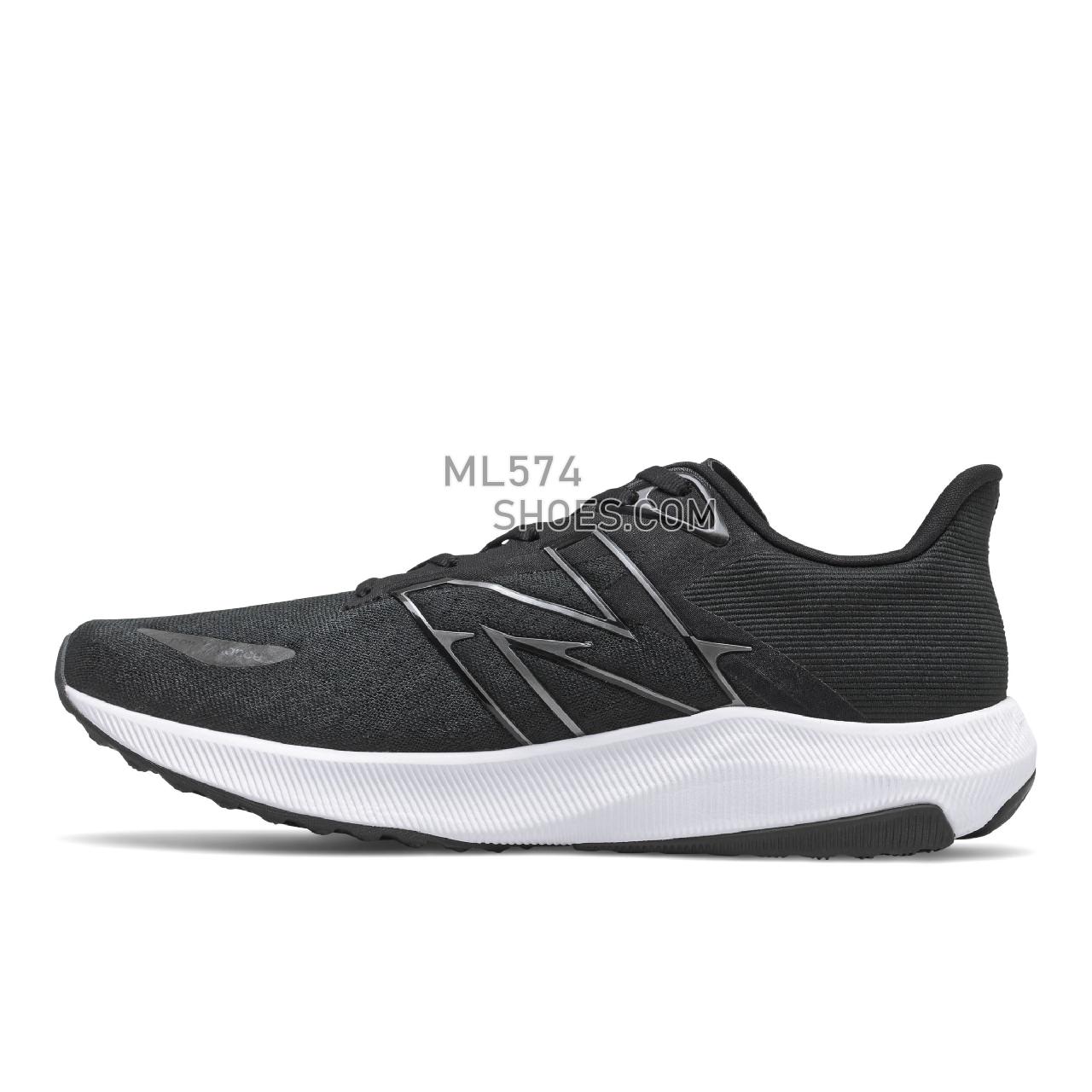 New Balance FuelCell Propel v3 - Men's Neutral Running - Black with White - MFCPRLK3