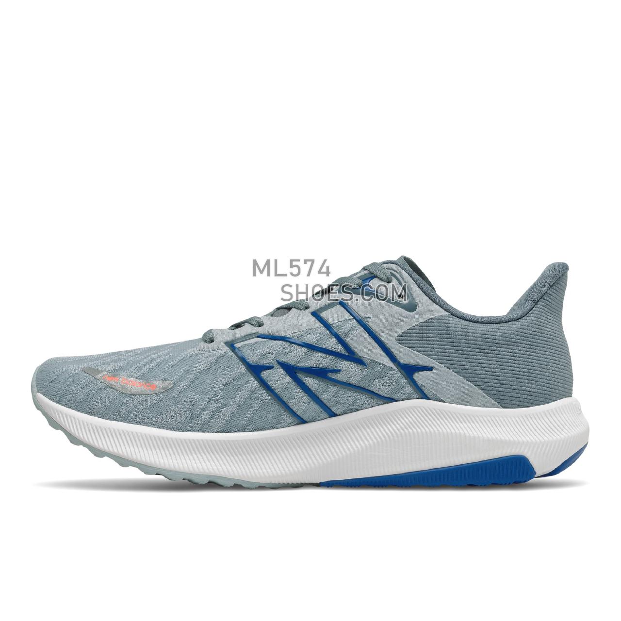 New Balance FuelCell Propel v3 - Men's Neutral Running - Light Slate with Dynomite and Helium - MFCPRLG3