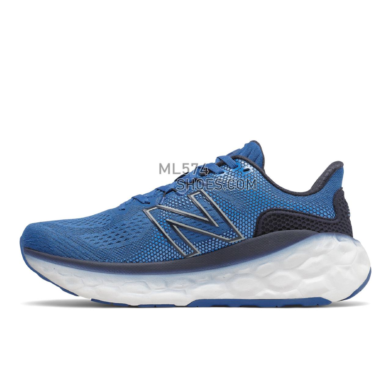 New Balance Fresh Foam More v3 - Men's Neutral Running - Laser Blue with Harvest Gold - MMORCB3