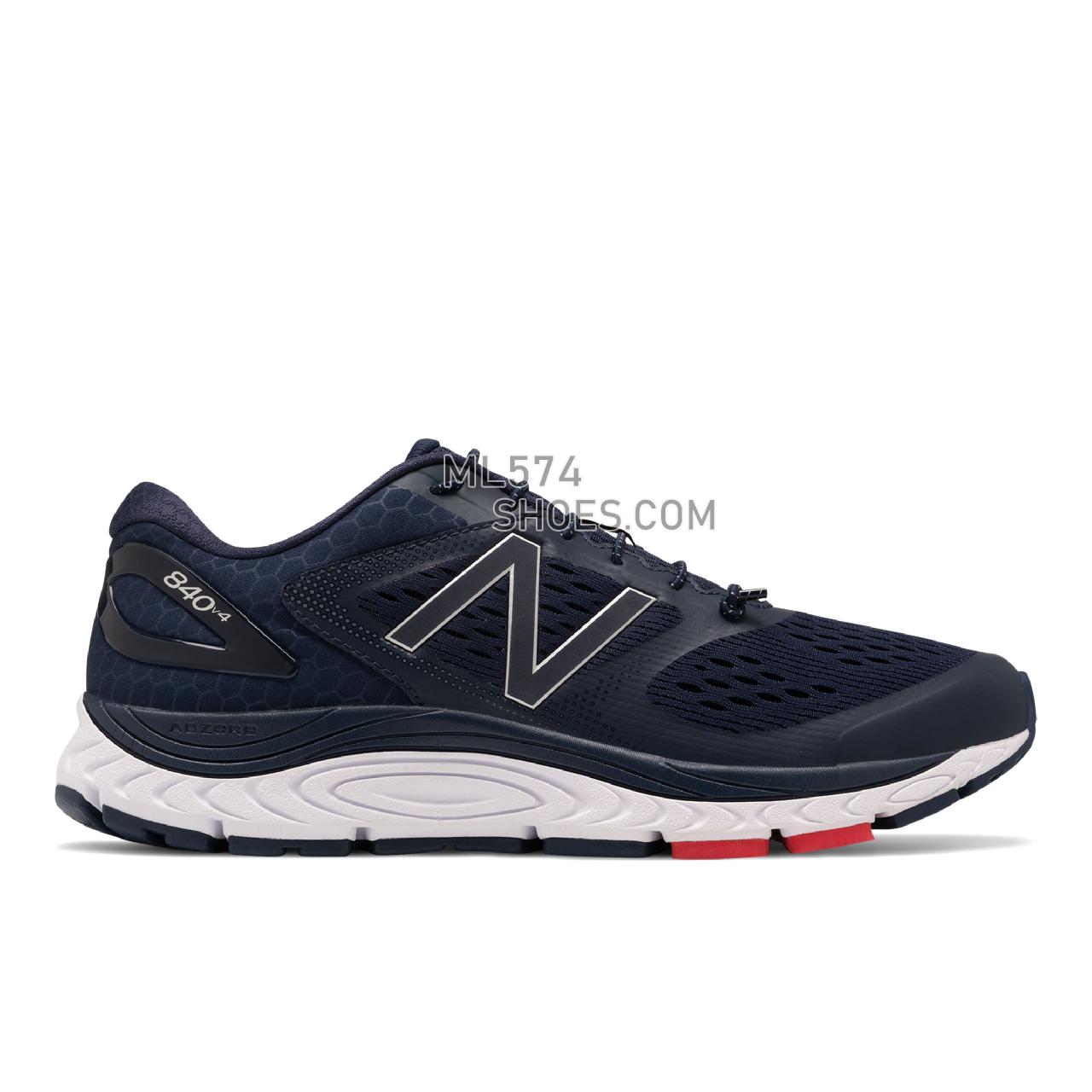 New Balance 840v4 - Men's Neutral Running - Pigment with White and Team Red - M840BP4