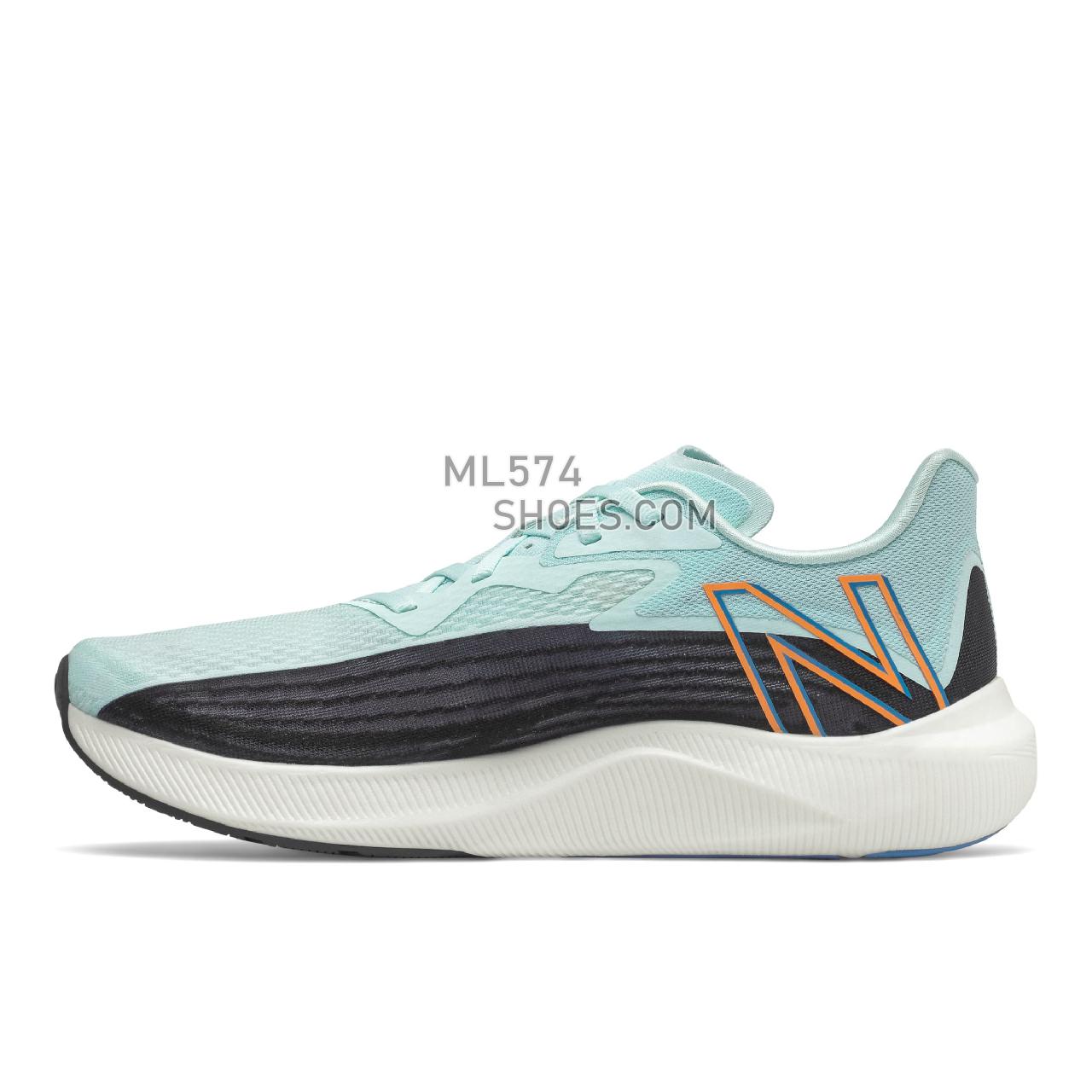 New Balance FuelCell Rebel v2 - Men's Neutral Running - Black with Pale Blue Chill - MFCXCB2