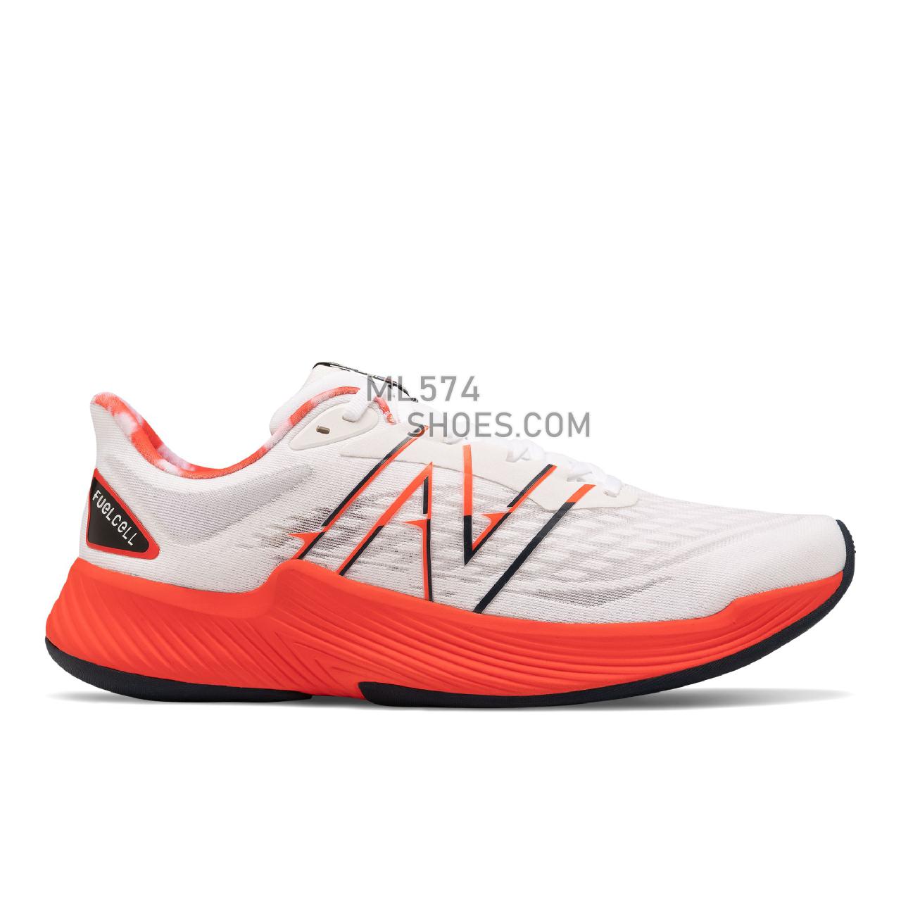 New Balance FuelCell Prism v2 - Men's Stability Running - White with Eclipse - MFCPZZ2