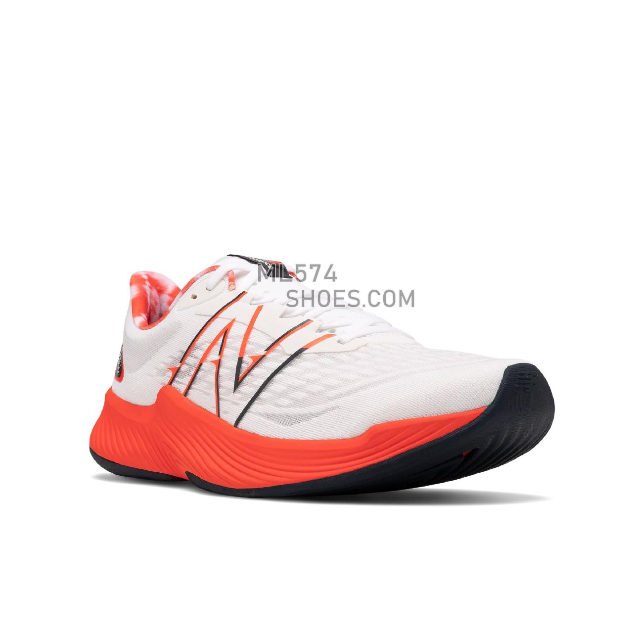 New Balance FuelCell Prism v2 - Men's Stability Running - White with Eclipse - MFCPZZ2