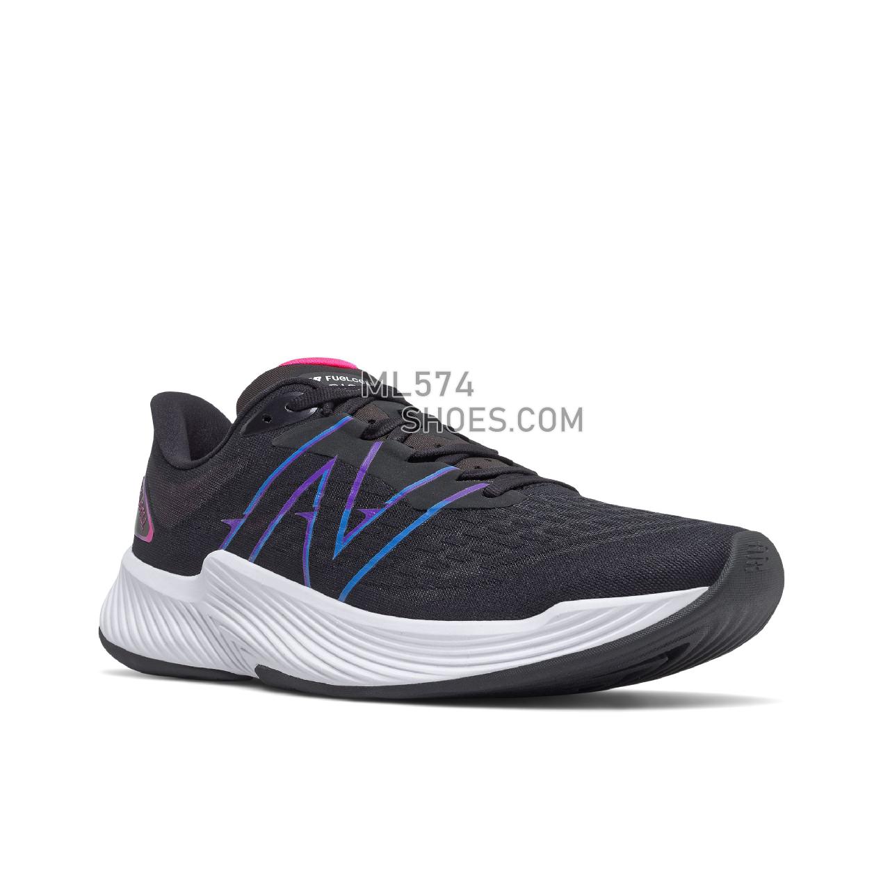 New Balance FuelCell Prism v2 - Men's Stability Running - Black with Deep Violet - MFCPZLB2