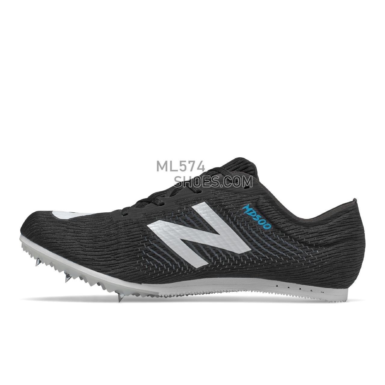 New Balance MD500v7 - Men's Competition Running - Black with White - MMD500X7