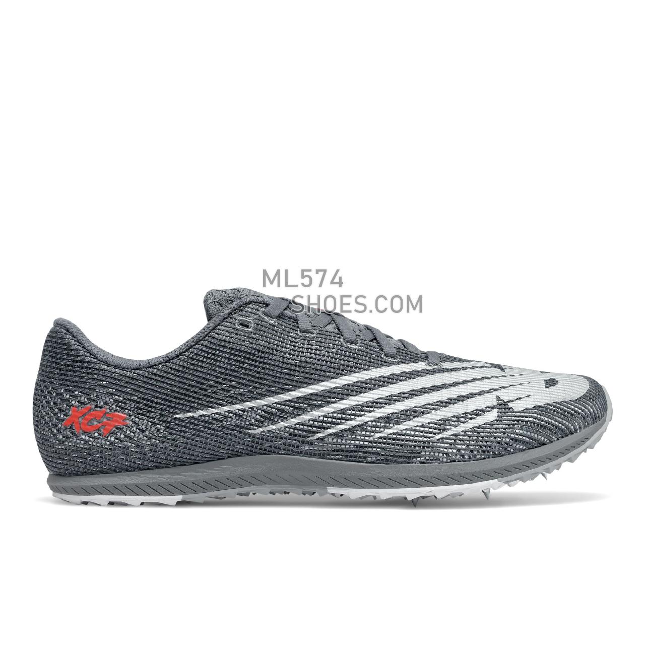 New Balance XC Seven v3 - Unisex Men's Women's Competition Running - Lead with Silver Metallic - UXCS7GS3