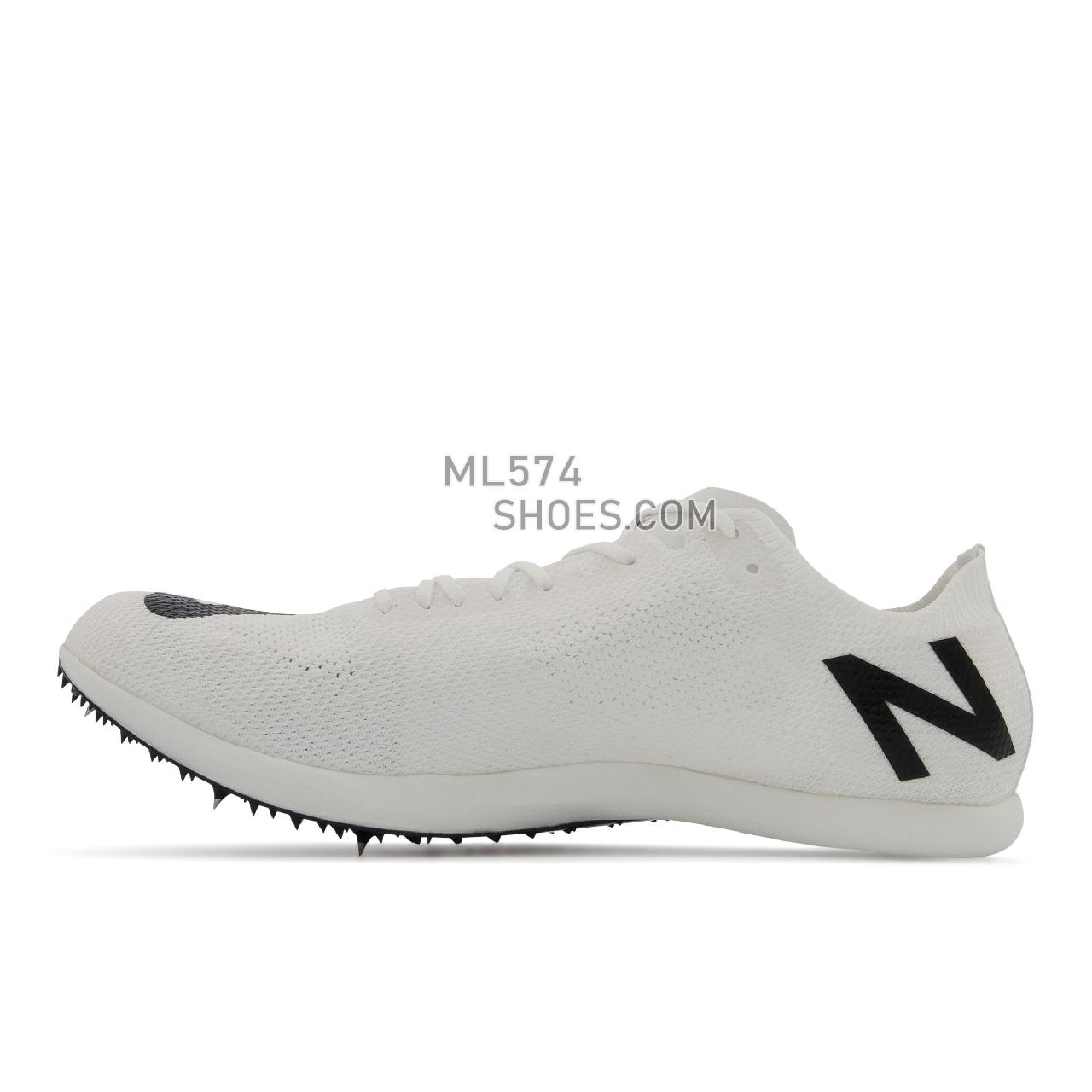 New Balance FuelCell MD-X - Unisex Men's Women's Competition Running - White with Black - UMDELRCX