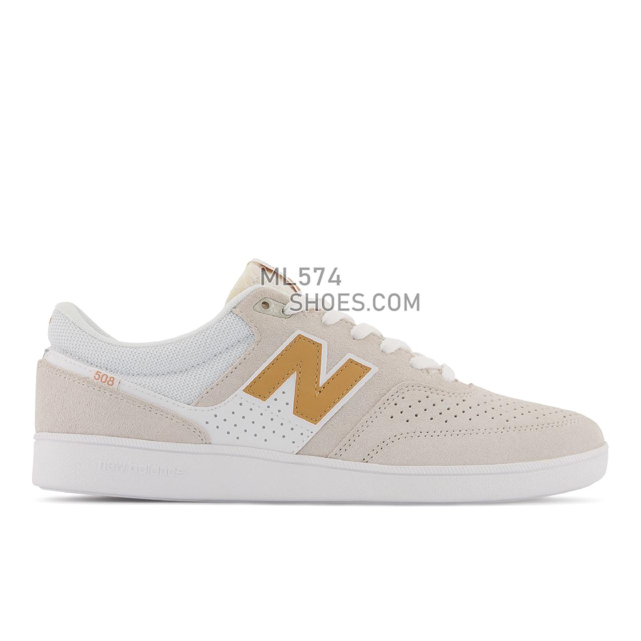 New Balance NB NUMERIC BRANDON WESTGATE 508 - Unisex Men's Women's NB Numeric Skate - White with Tan - NM508WHP