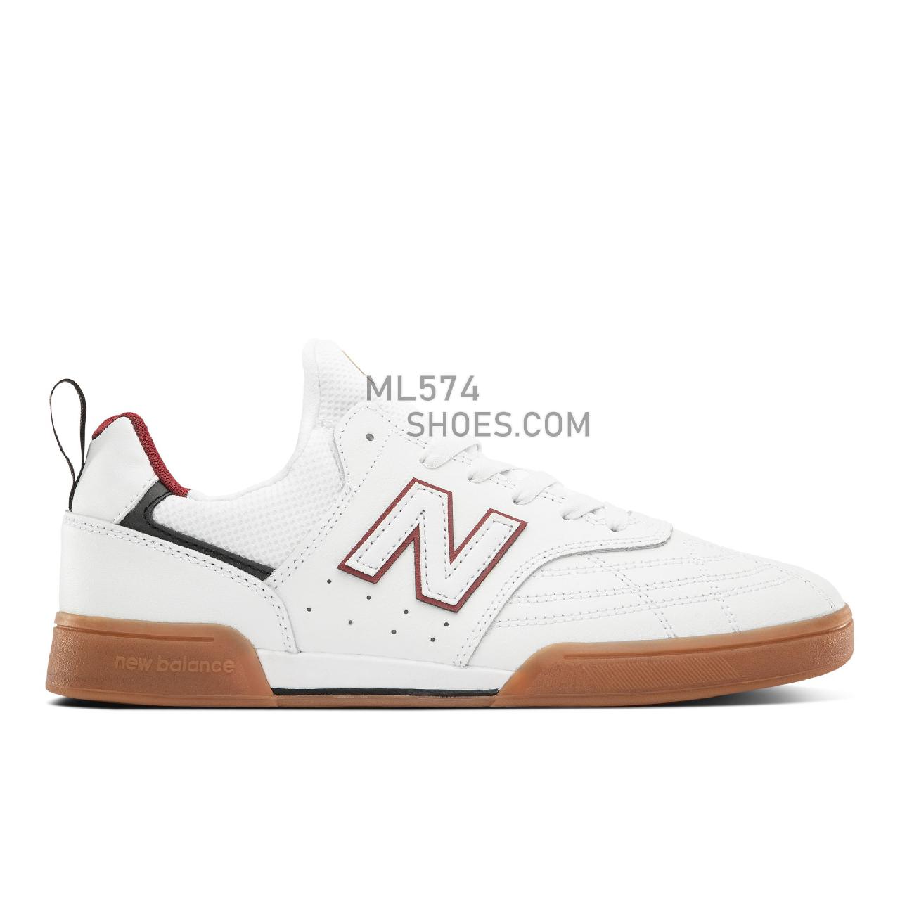 New Balance Numeric NM288 Sport - Men's NB Numeric Skate - White with Red - NM288SWL