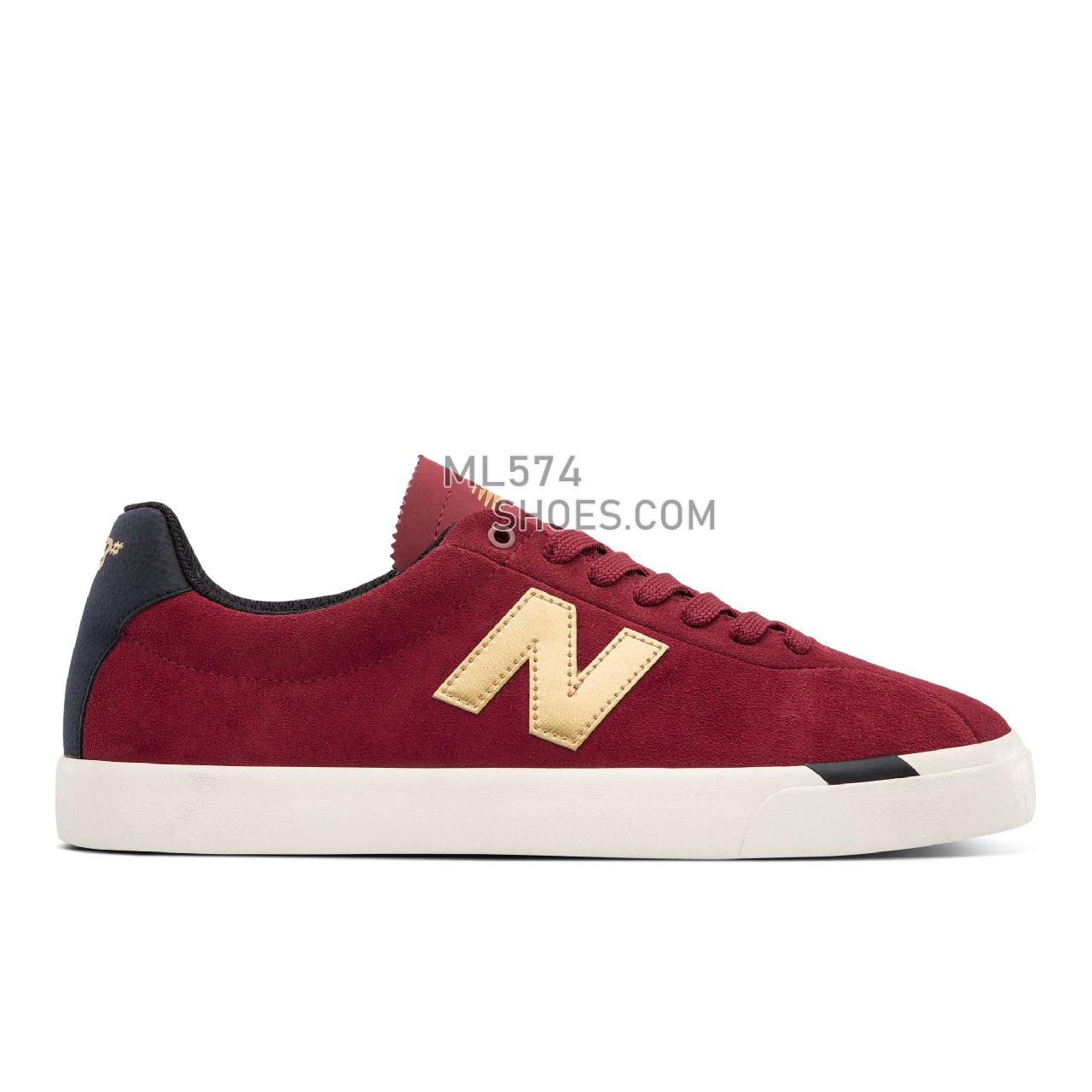New Balance Numeric NM22 - Men's NB Numeric Skate - Red with Gold - NM22RNG