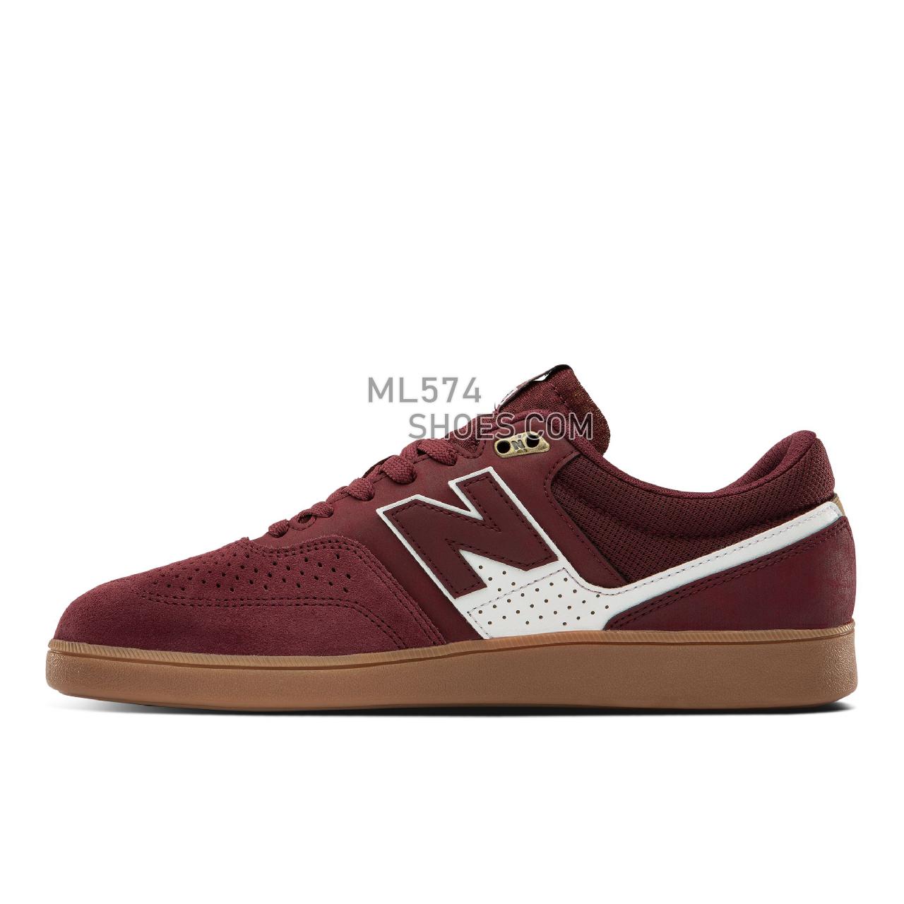 New Balance Numeric NM508 - Men's NB Numeric Skate - Burgundy with White - NM508BWP